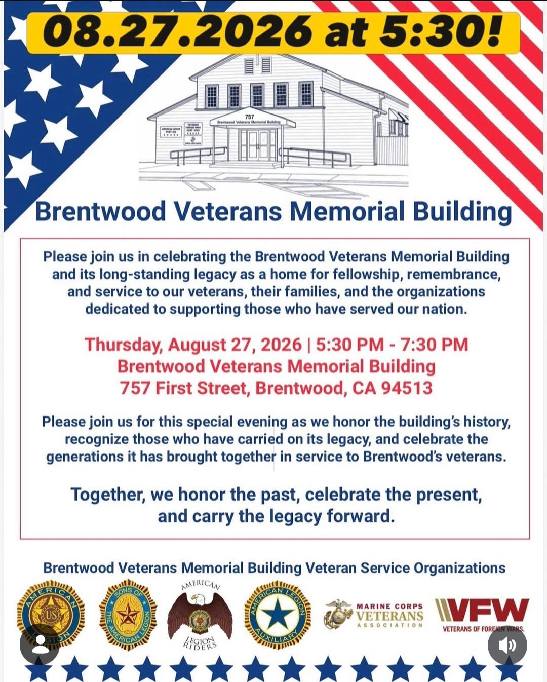 Brentwood Veterans Memorial Building Celebration