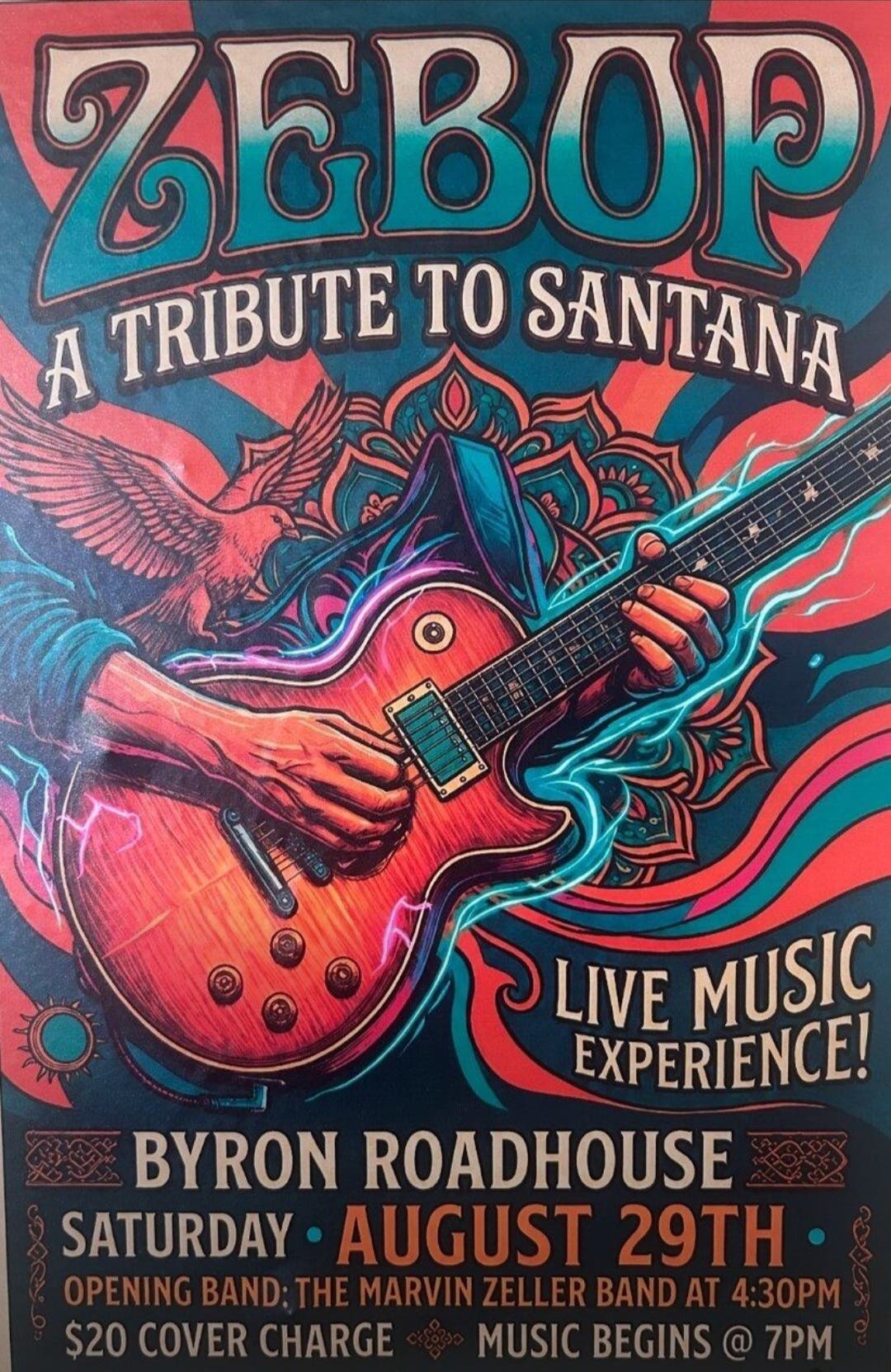 Zebop: A Tribute To Santana at Byron Roadhouse 🎸