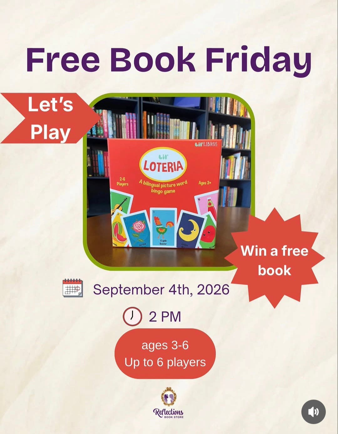 Free Book Friday at Reflections Book Store 📖