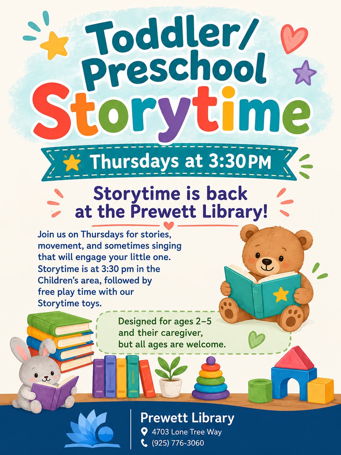 Toddler/Preschool Storytime 👶