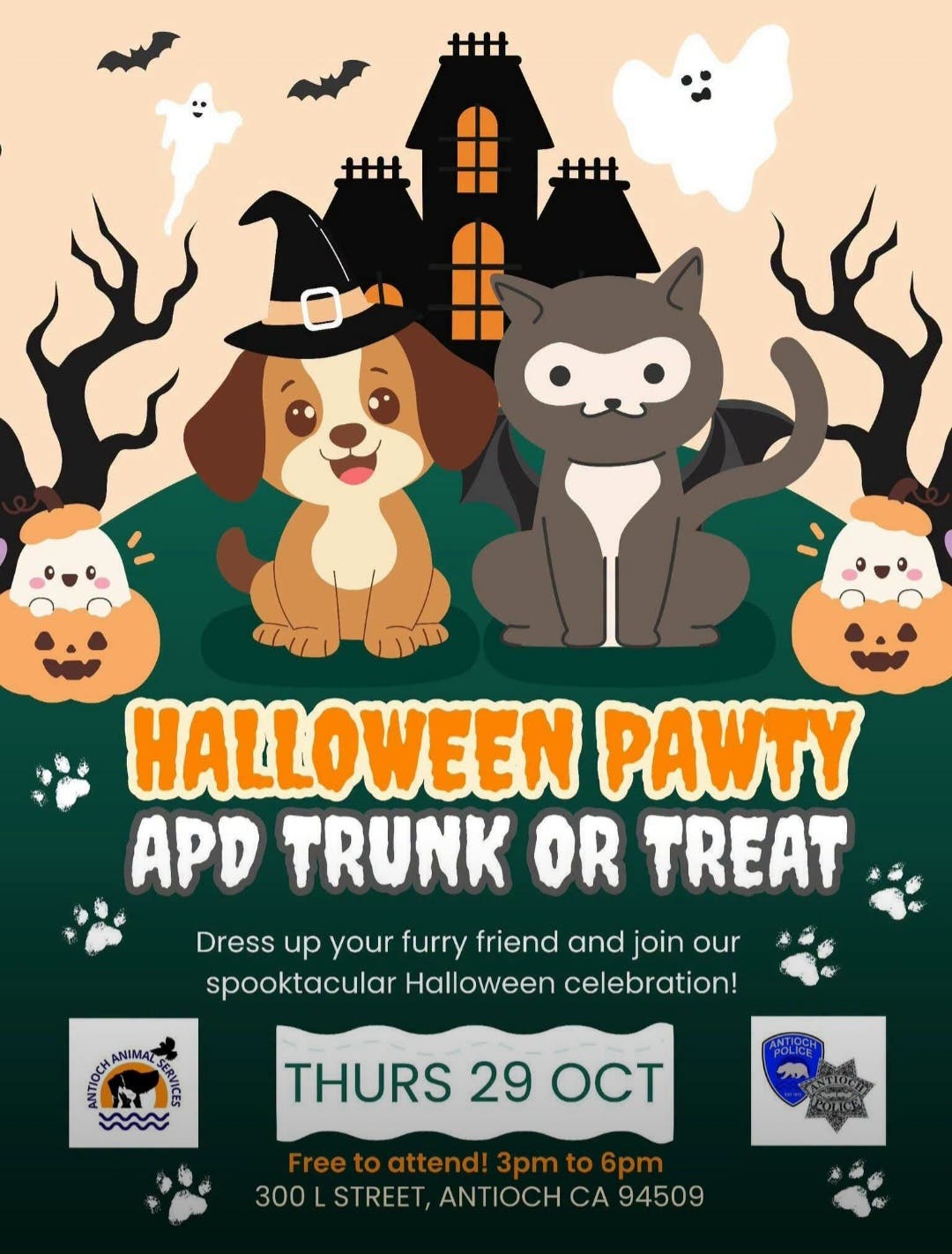Halloween Pawty: APD Trunk or Treat 🎃