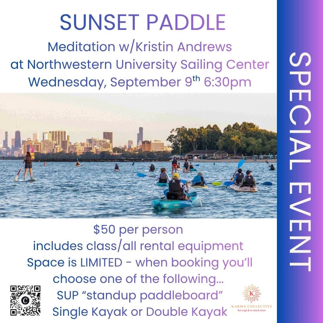 SUNSET Paddle Meditation on Lake Michigan
