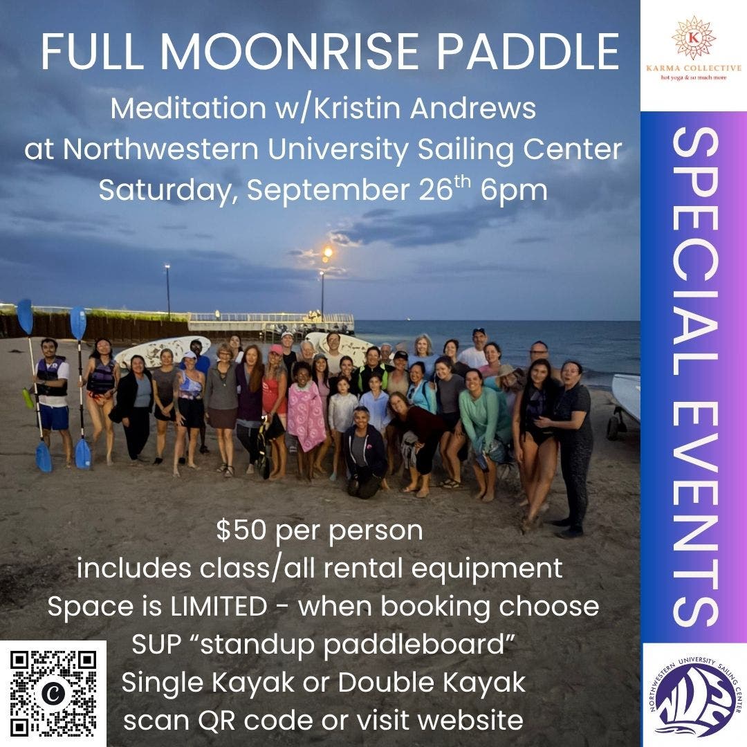 FULL Moonrise Paddle Meditation on Lake Michigan
