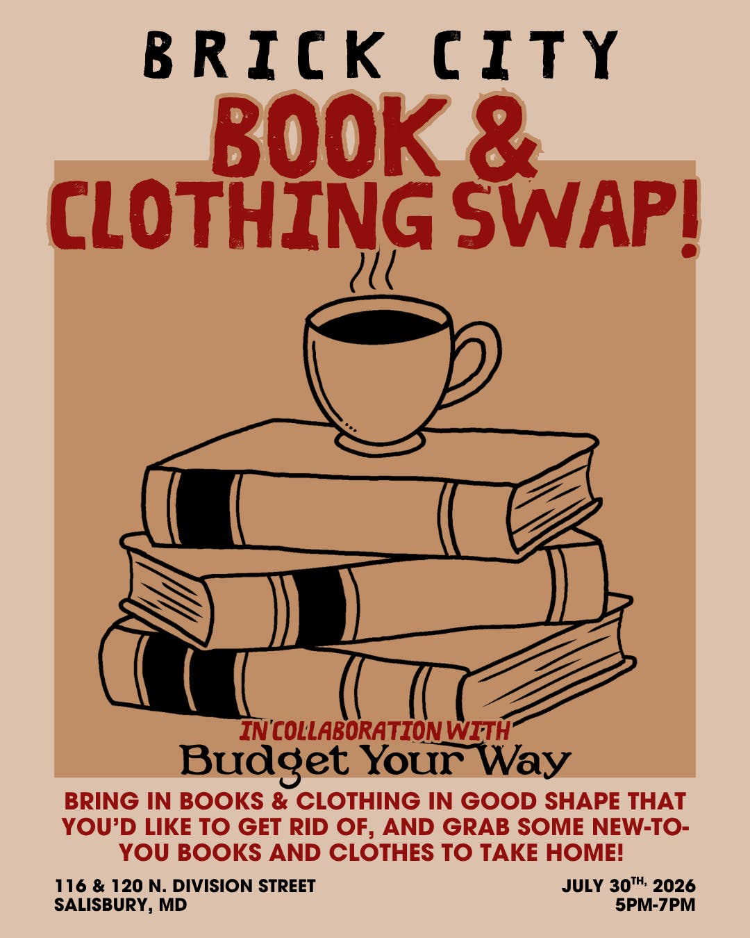 Brick City Book & Clothing Swap!