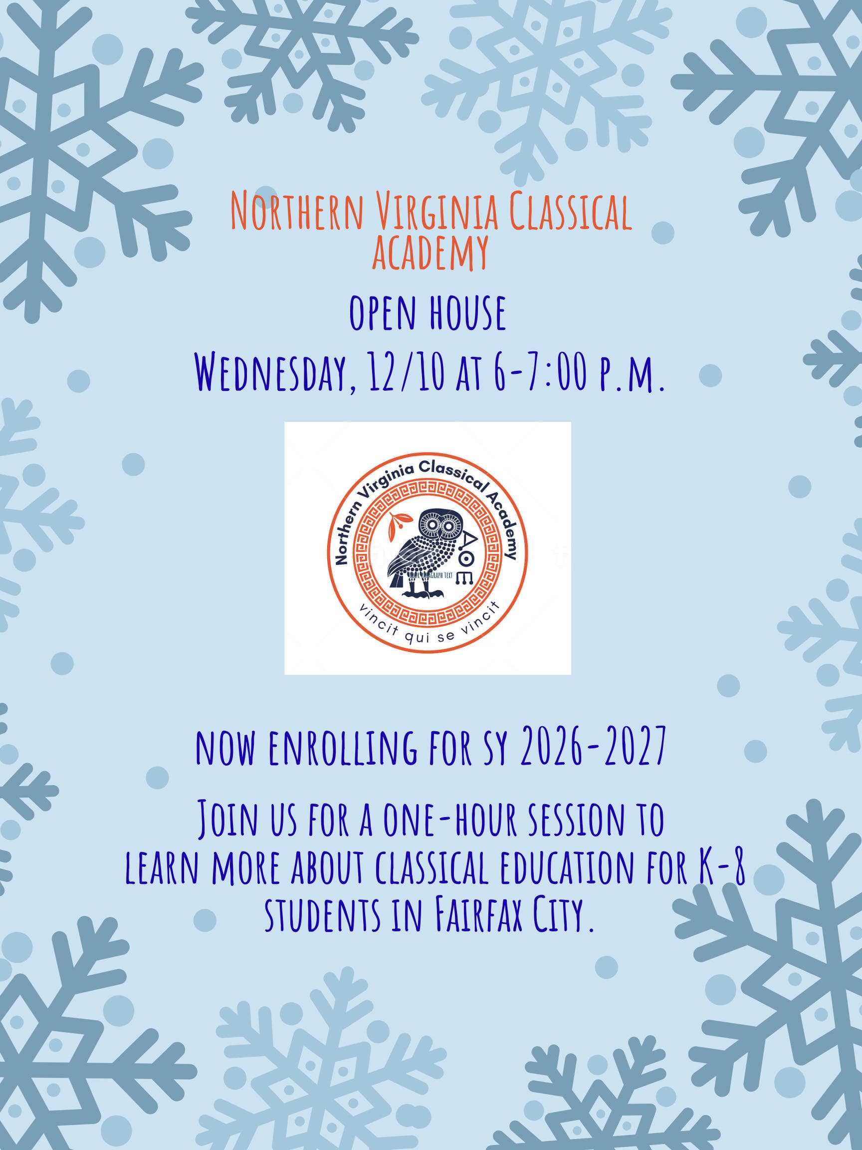 Northern Virginia Classical Academy Open House
