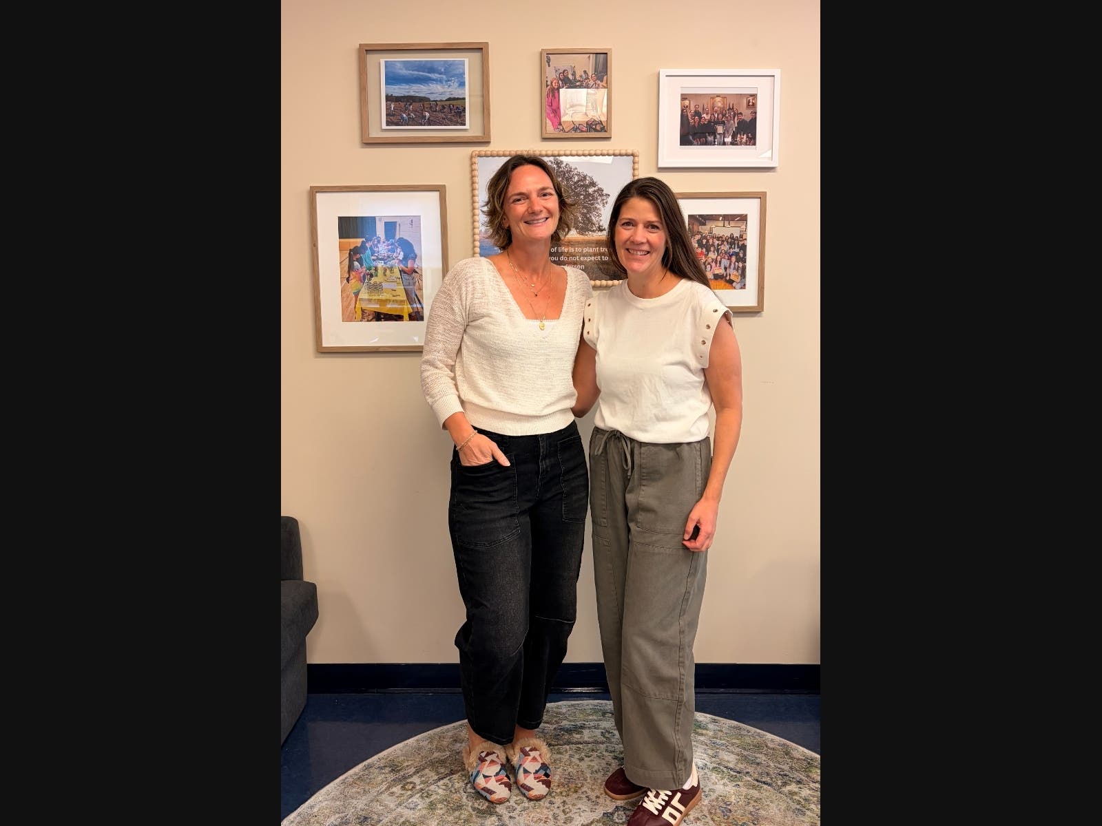 The Grove Project Co-Founders Katie Hearn and Tricia Jessen in their new space at the Madison Community House which is owned and operated by the Thursday Morning Club.