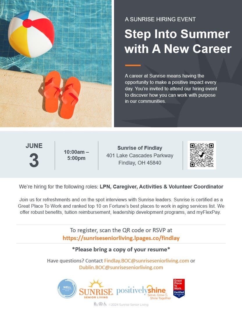 Sunrise of Findlay Hiring Event