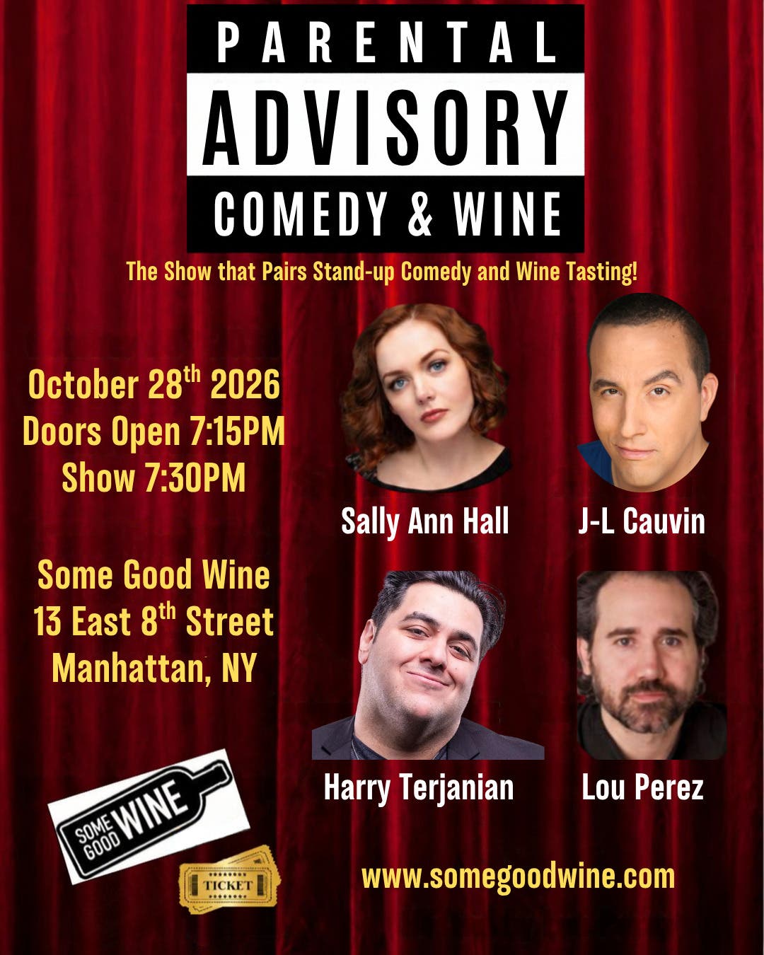 Parental Advisory: Comedy & Wine Tasting