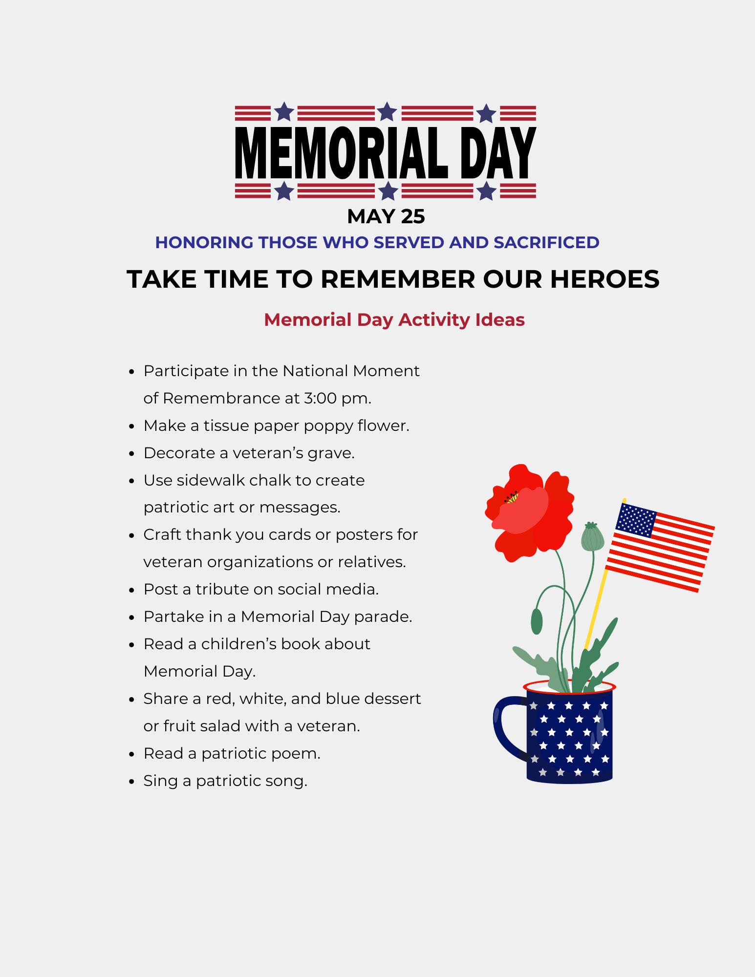 Memorial Day Remembrance Ideas