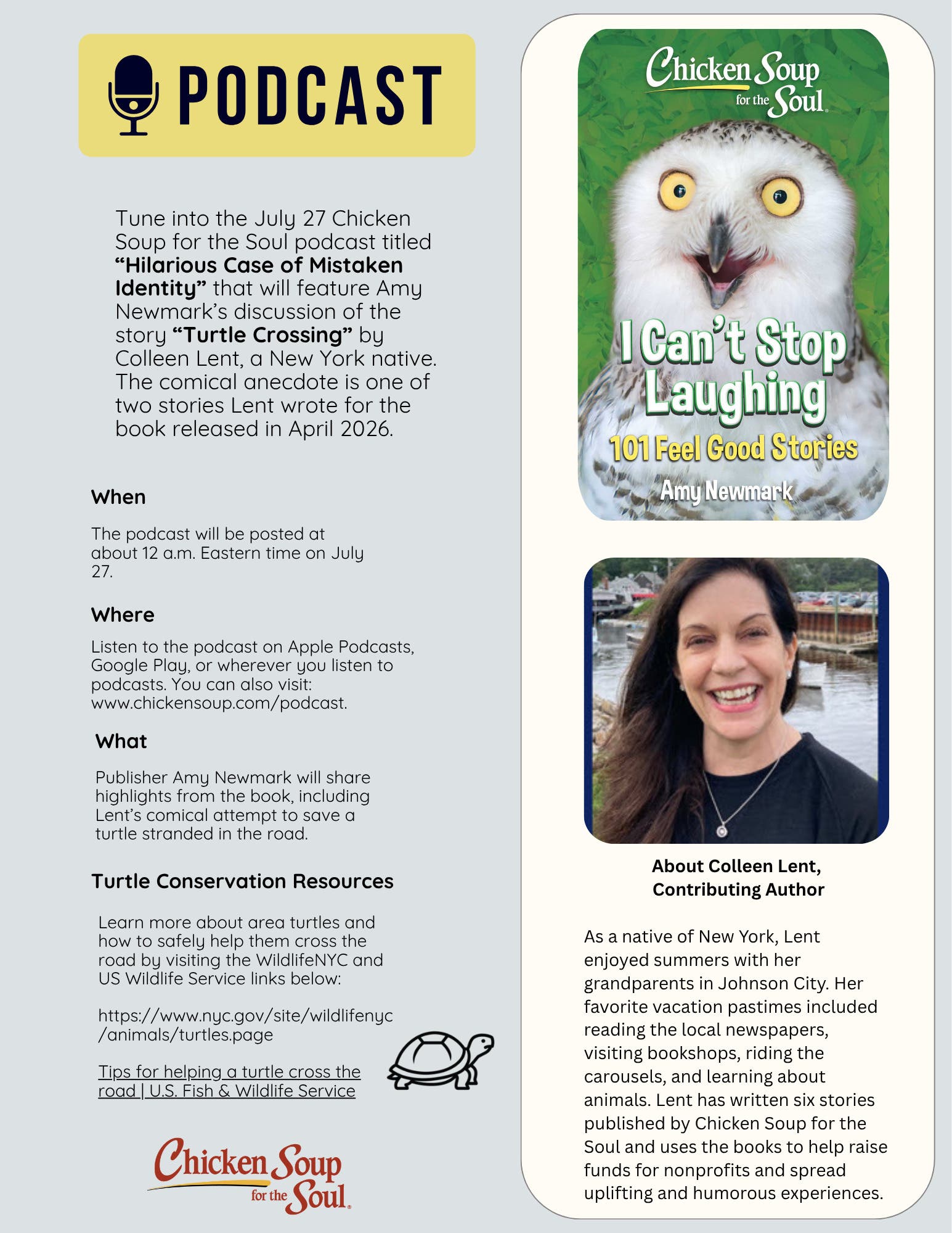 New York Native to be Featured in Chicken Soup for the Soul Podcast