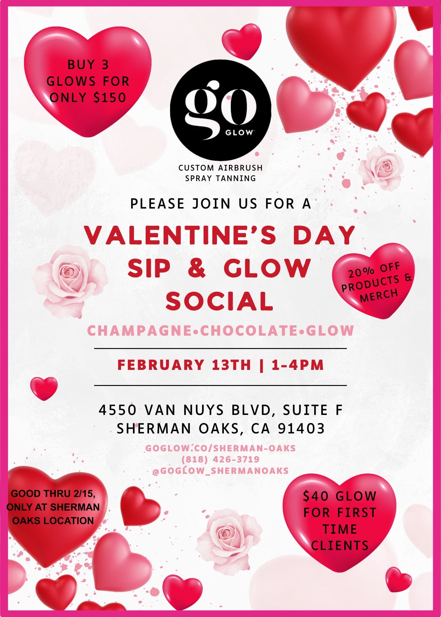 goGLOW Valentine’s Sip & GLOW Social