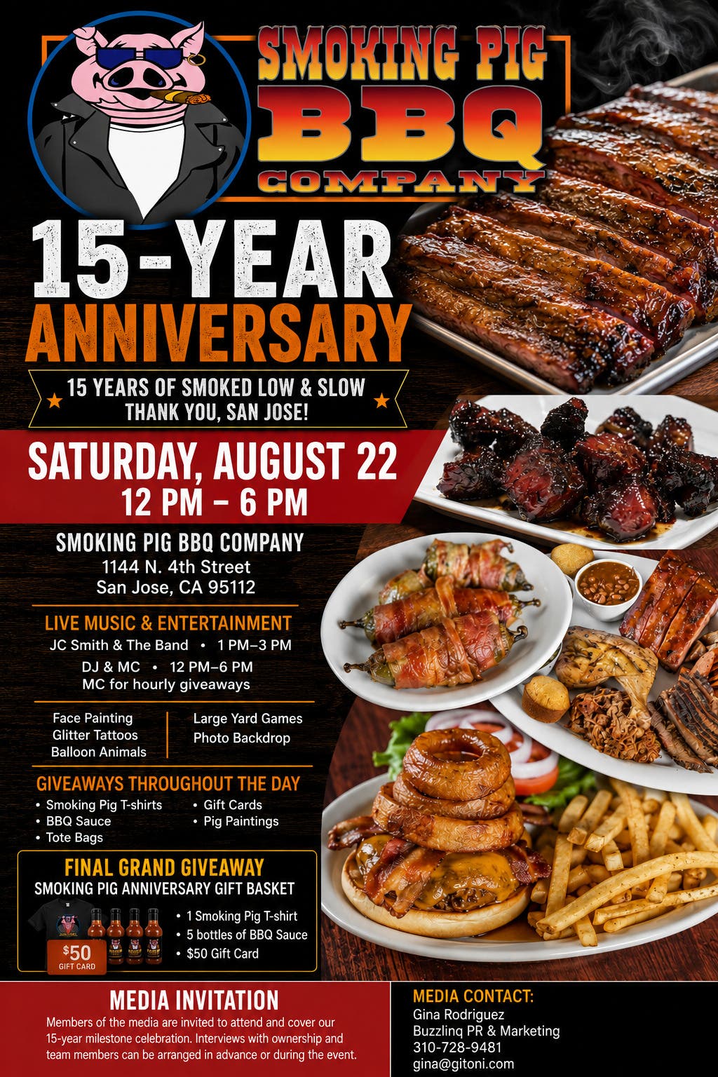 Smoking Pig BBQ Company 15-Year Anniversary