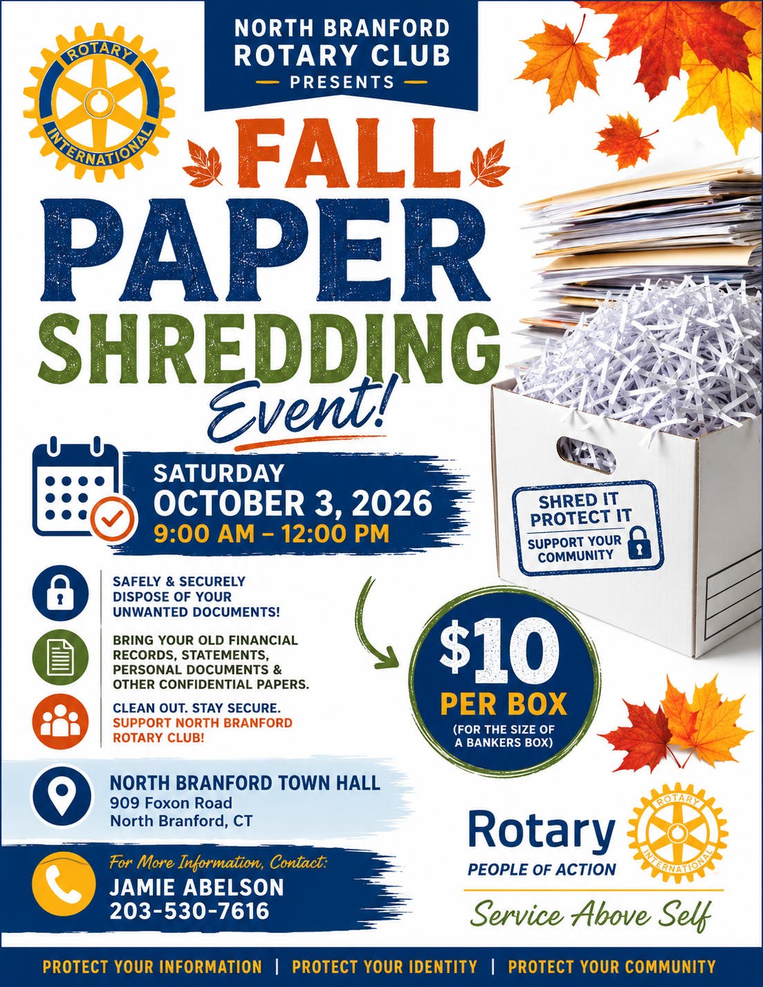 North Branford Rotary Paper Shredding Event
