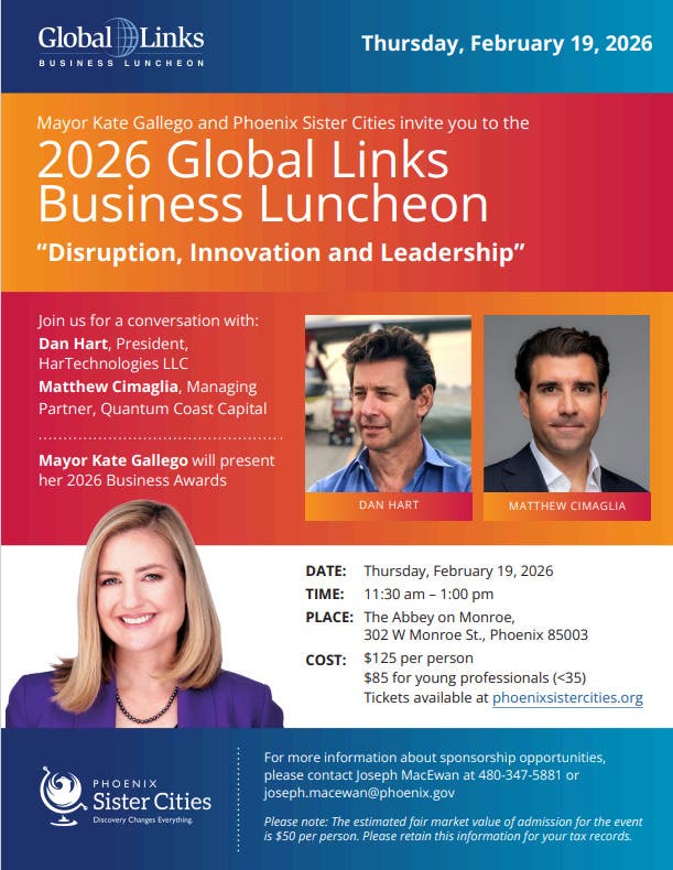 2026 Global Links Business Luncheon “Disruption, Innovation and Leadership