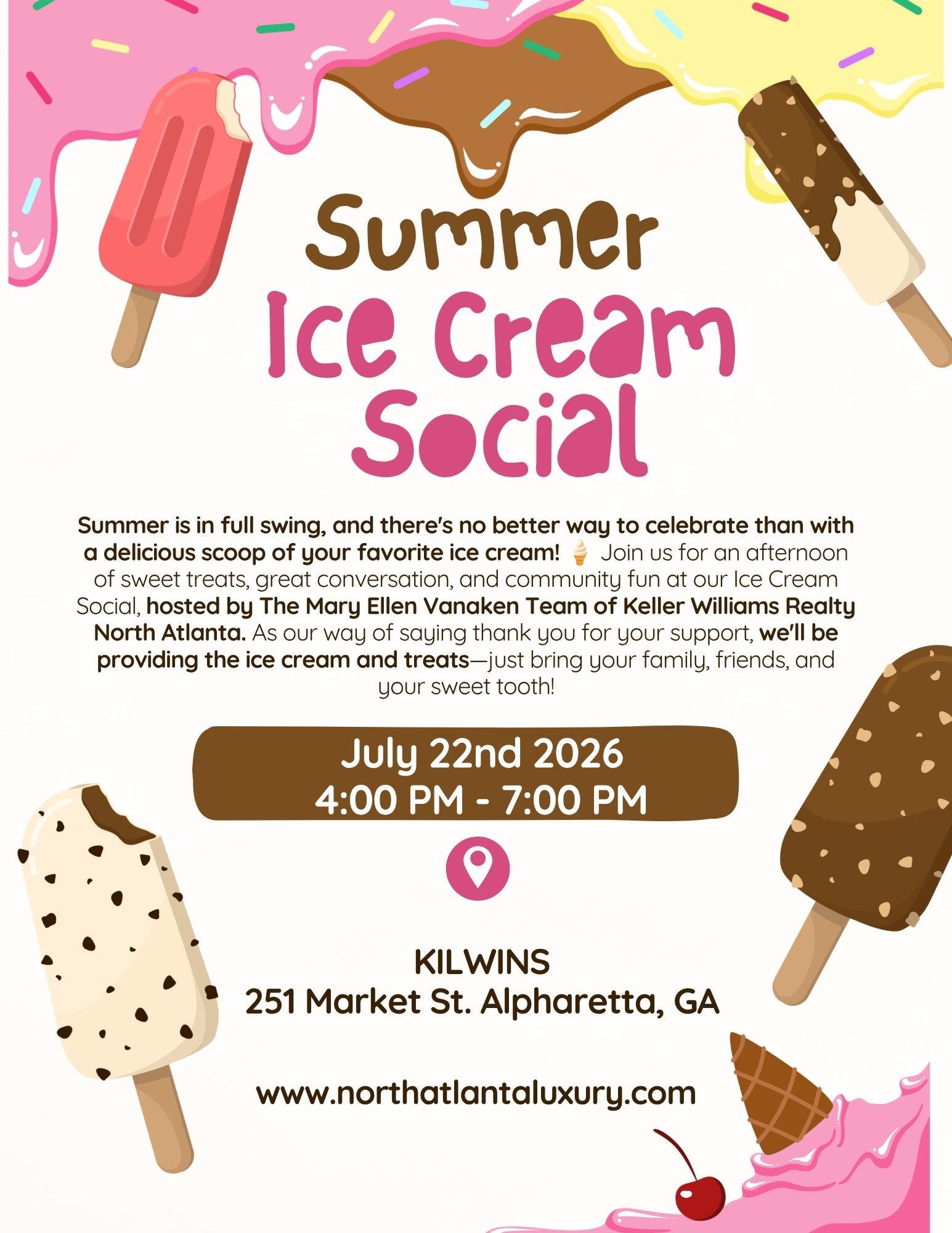 Summer Ice Cream Social with The Mary Ellen Vanaken Team - KW Realty N. Atl