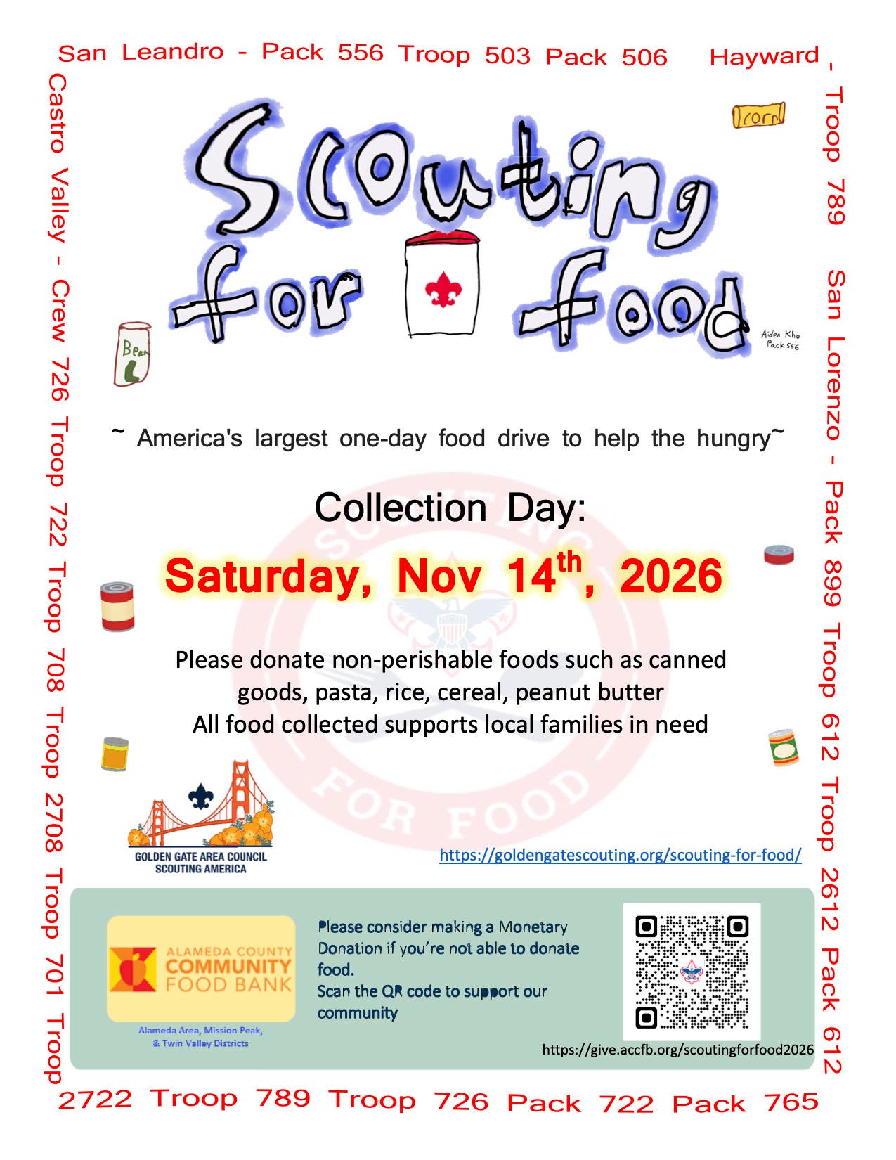 Scouting for Food 2026: Saturday Nov. 14th, 2026