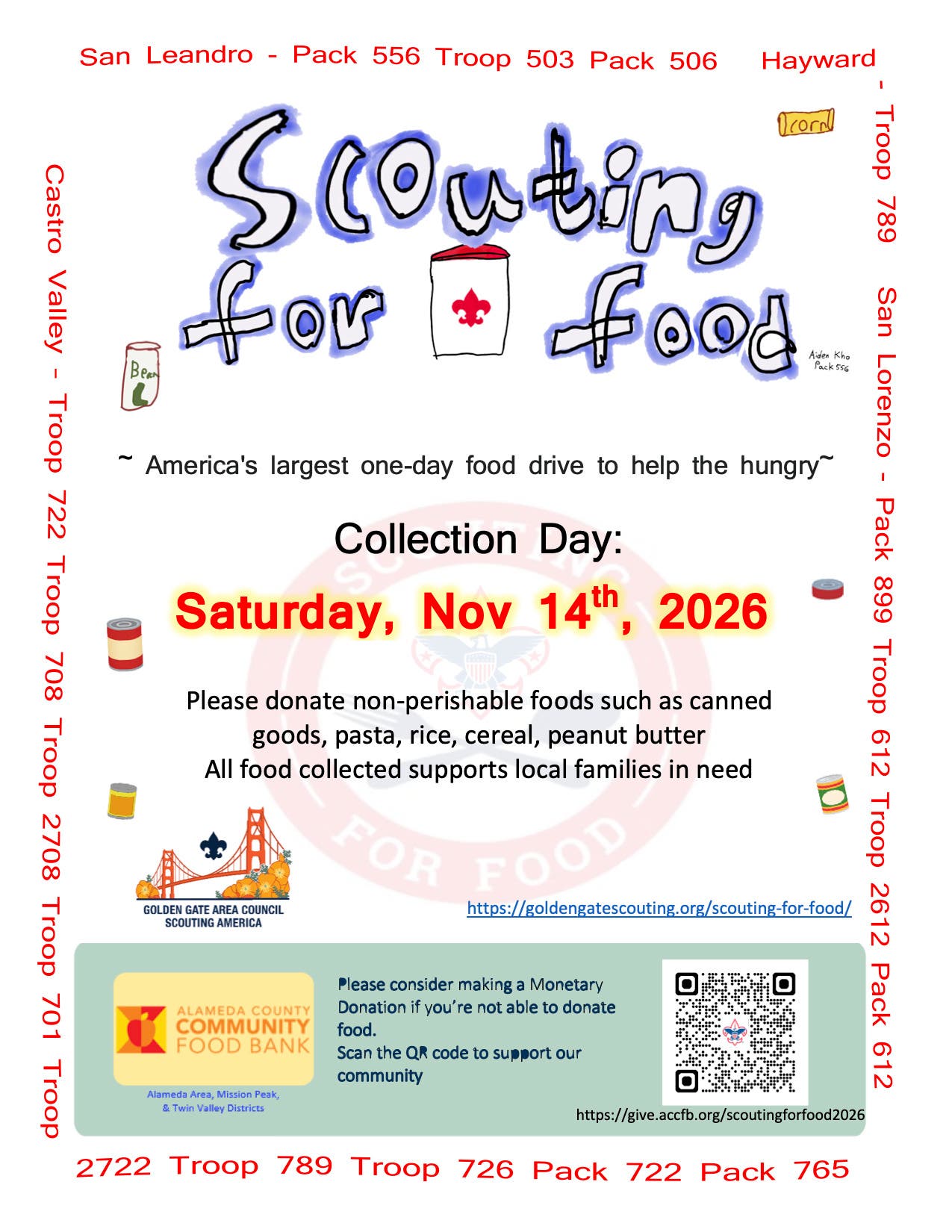 Scouting for Food 2026: Saturday Nov. 14th, 2026