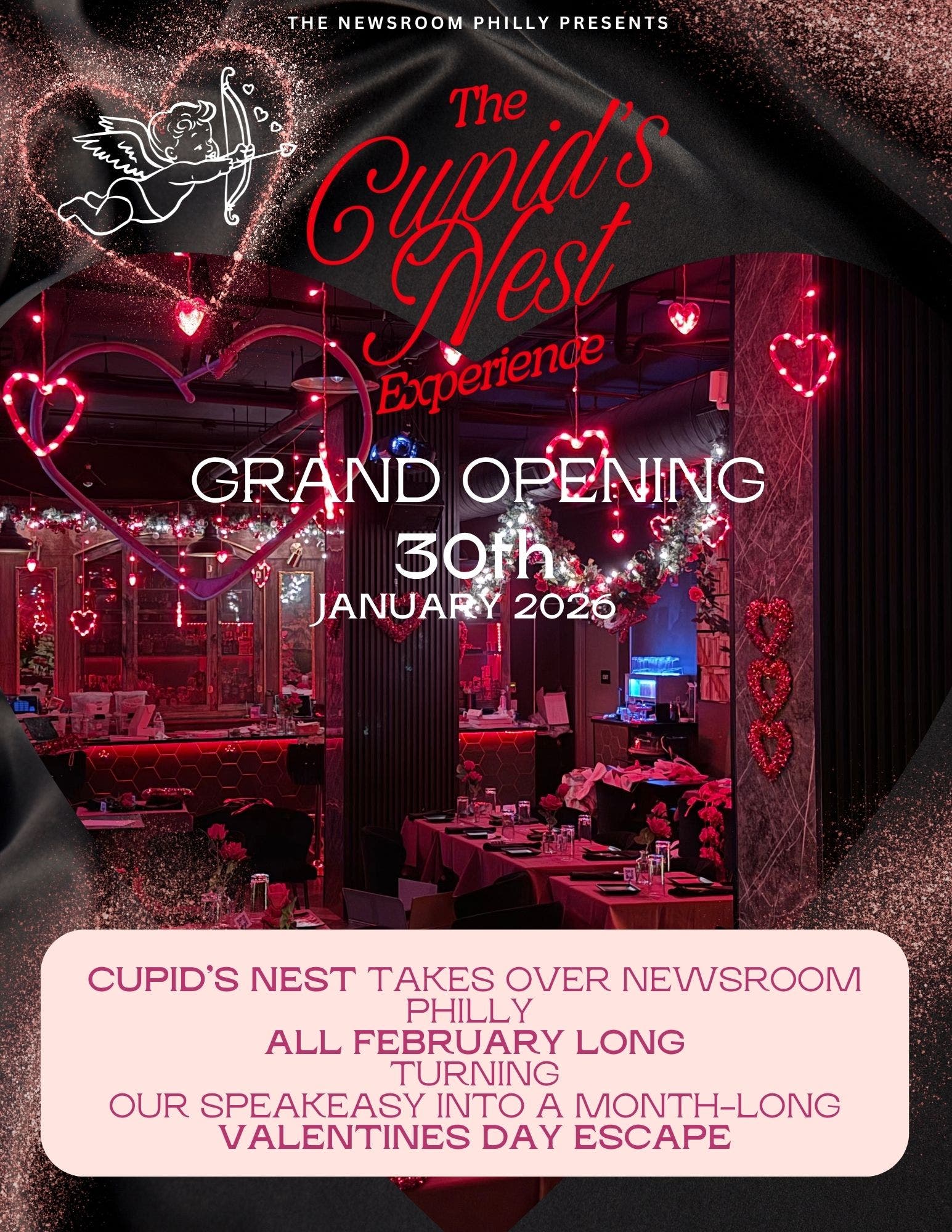 ❤️ THE CUPID's NEST EXPERIENCE | ALL FEBRUARY LONG | Newsroom Speakeasy ❤️