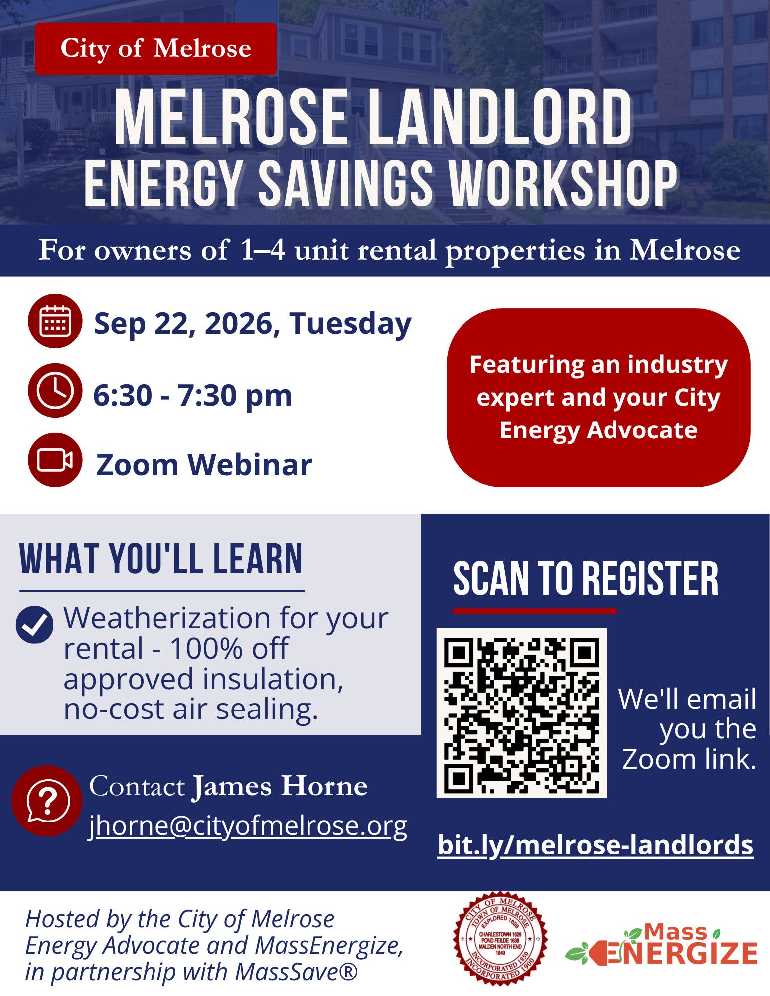 Virtual Melrose Landlords Energy Workshop