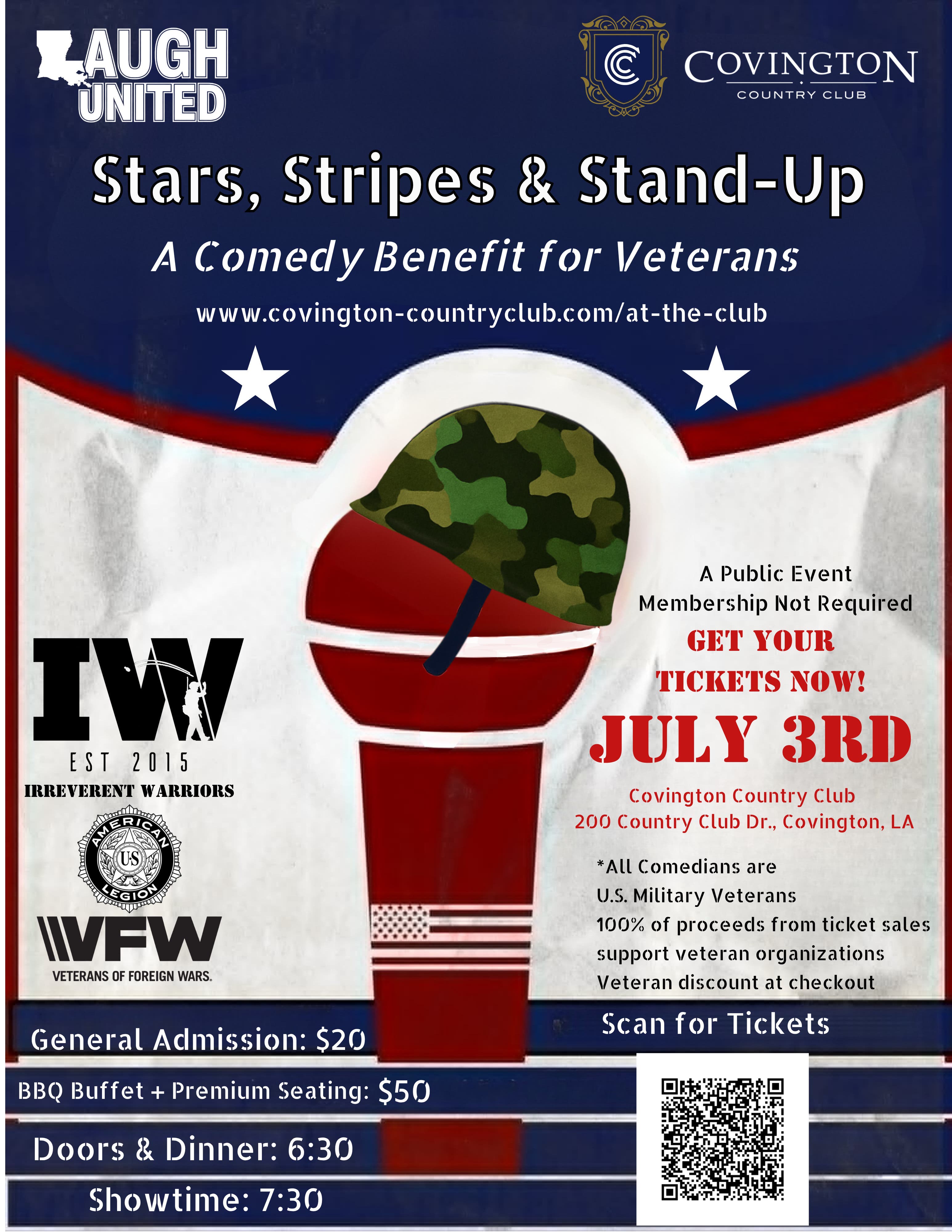 Stars, Stripes & Stand-Up, A Comedy Benefit for Veterans