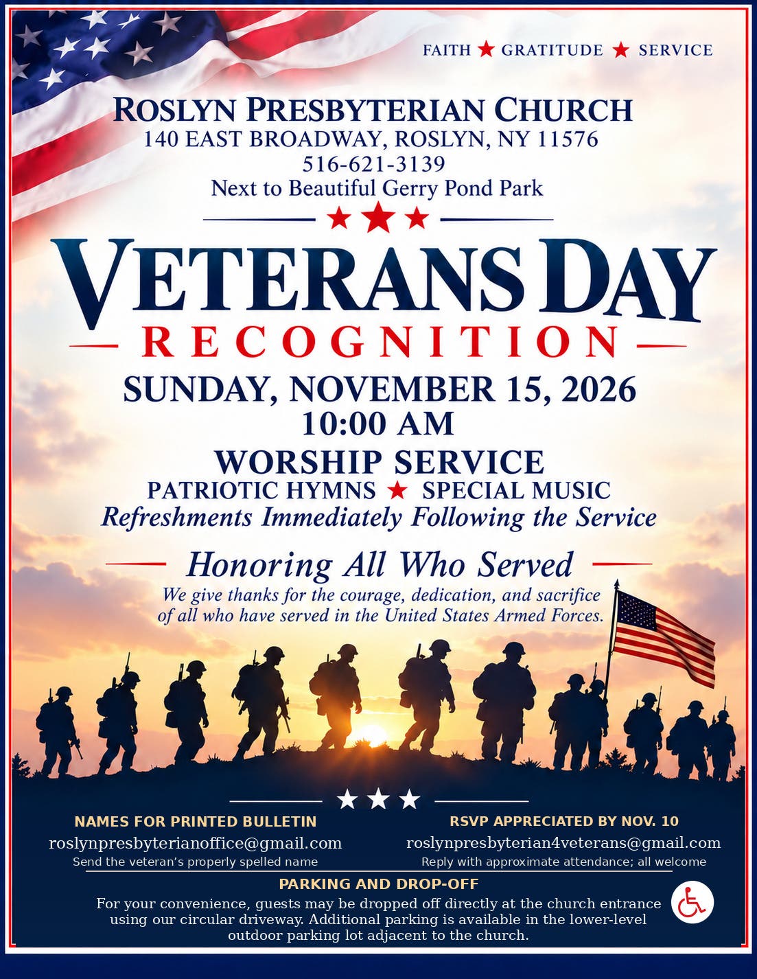 Veterans Day Recognition Service - Roslyn Presbyterian Church