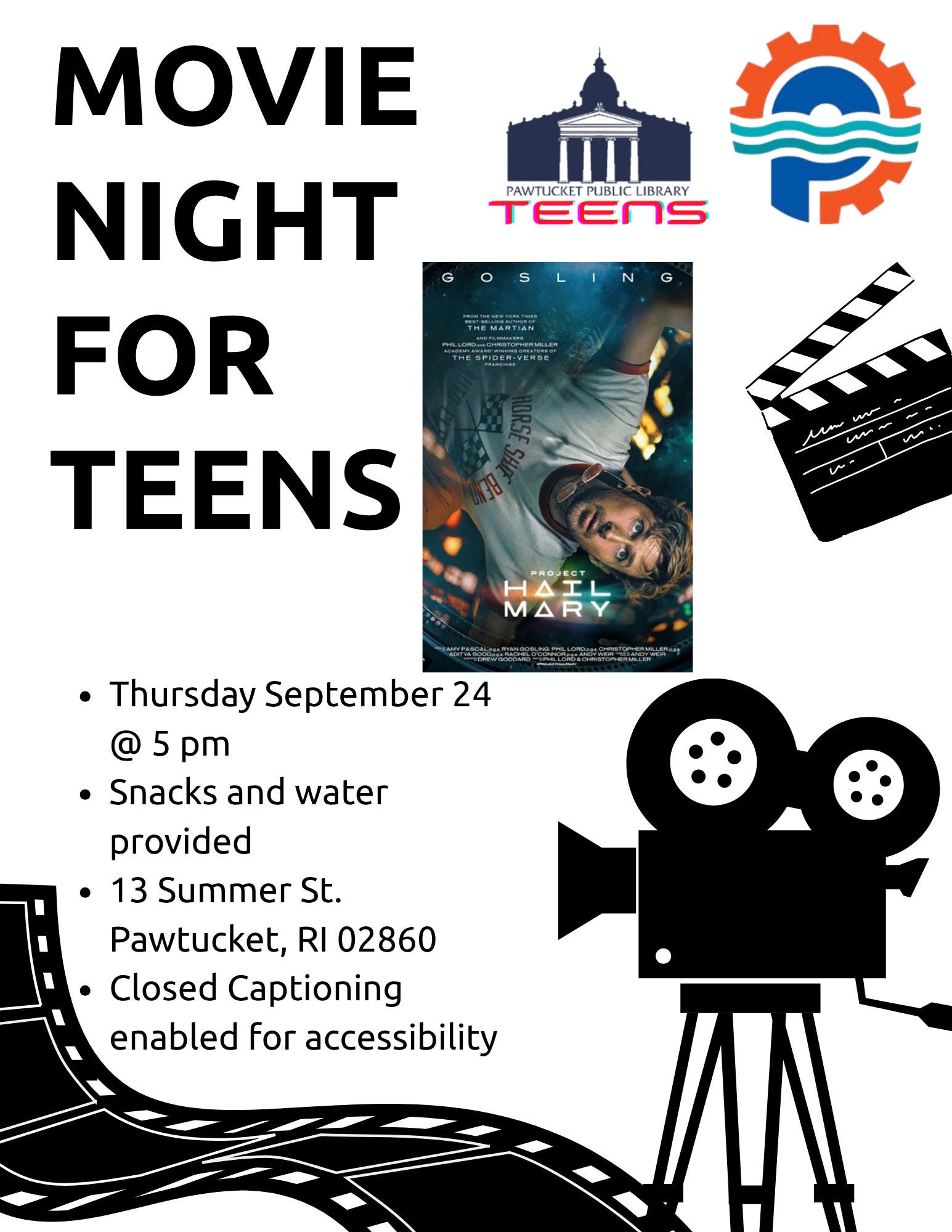 September Movie Night for Teens