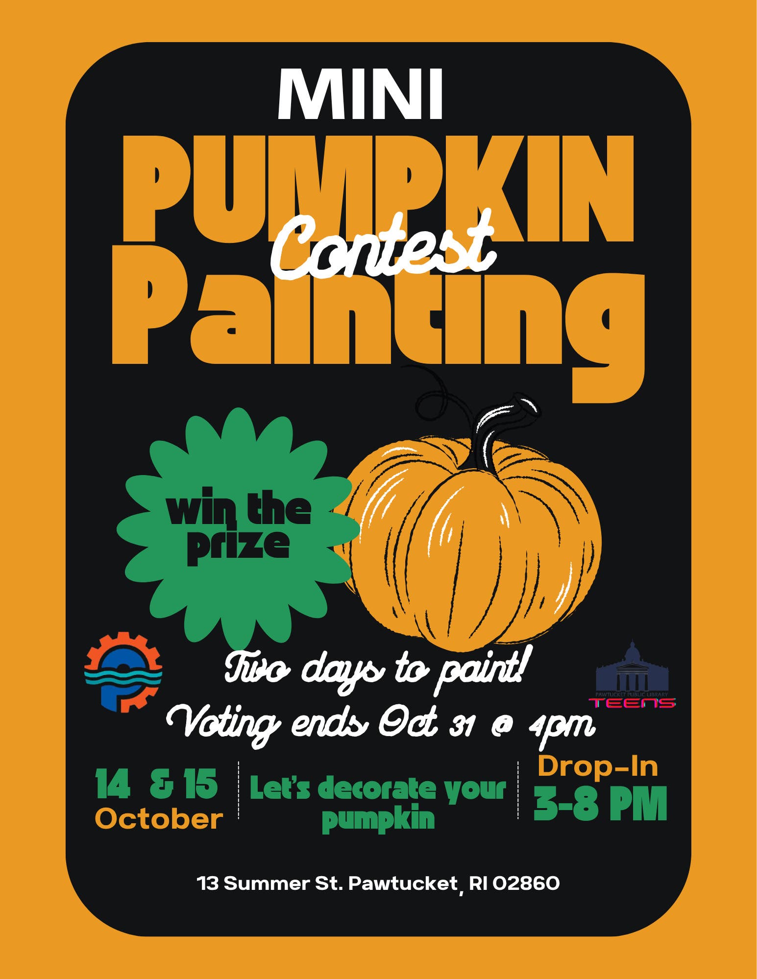 Drop-In Mini Pumpkin Painting Contest for Teens