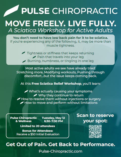 Move Freely. Live Fully. A Sciatica Workshop For Active Adults