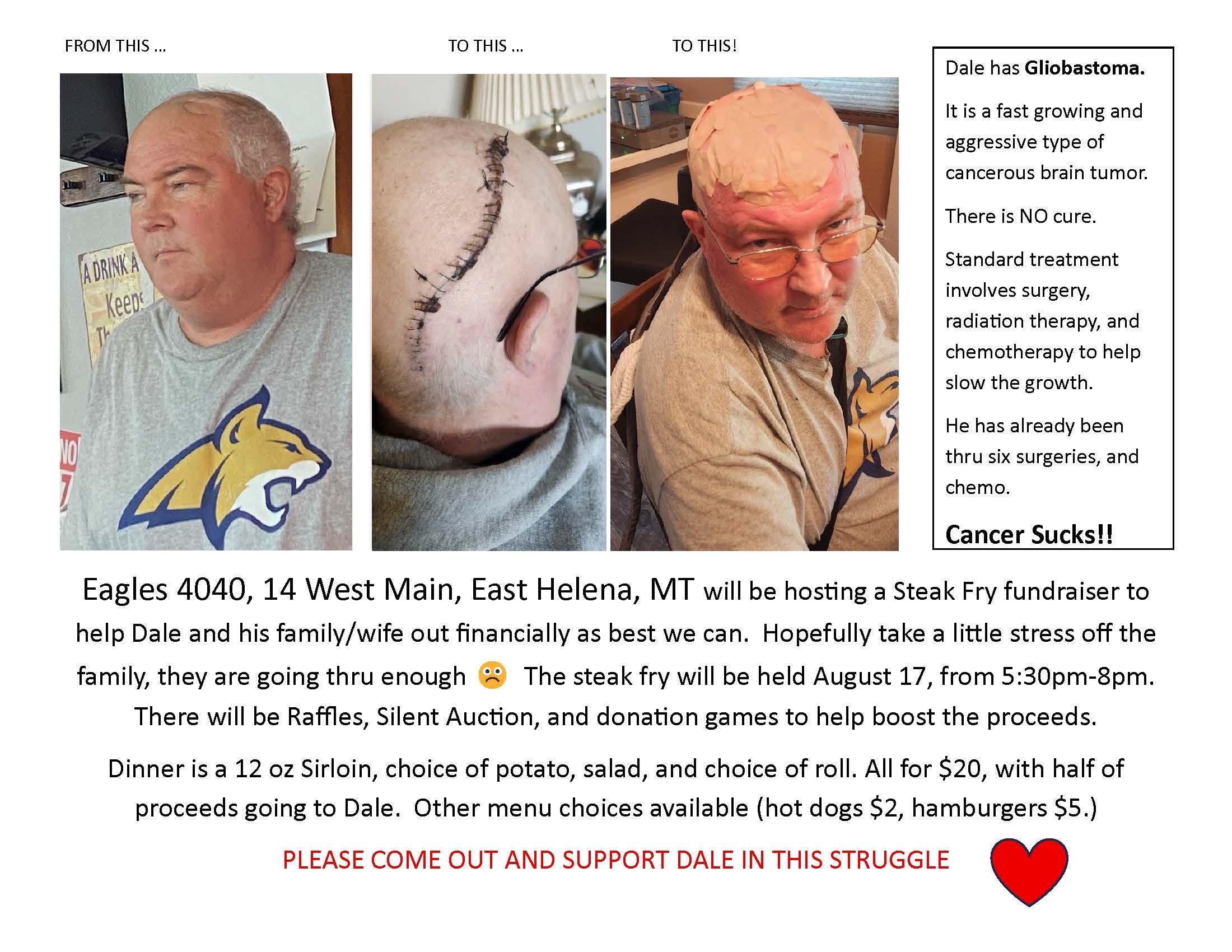 Steak fry fundraiser for Dale Stark