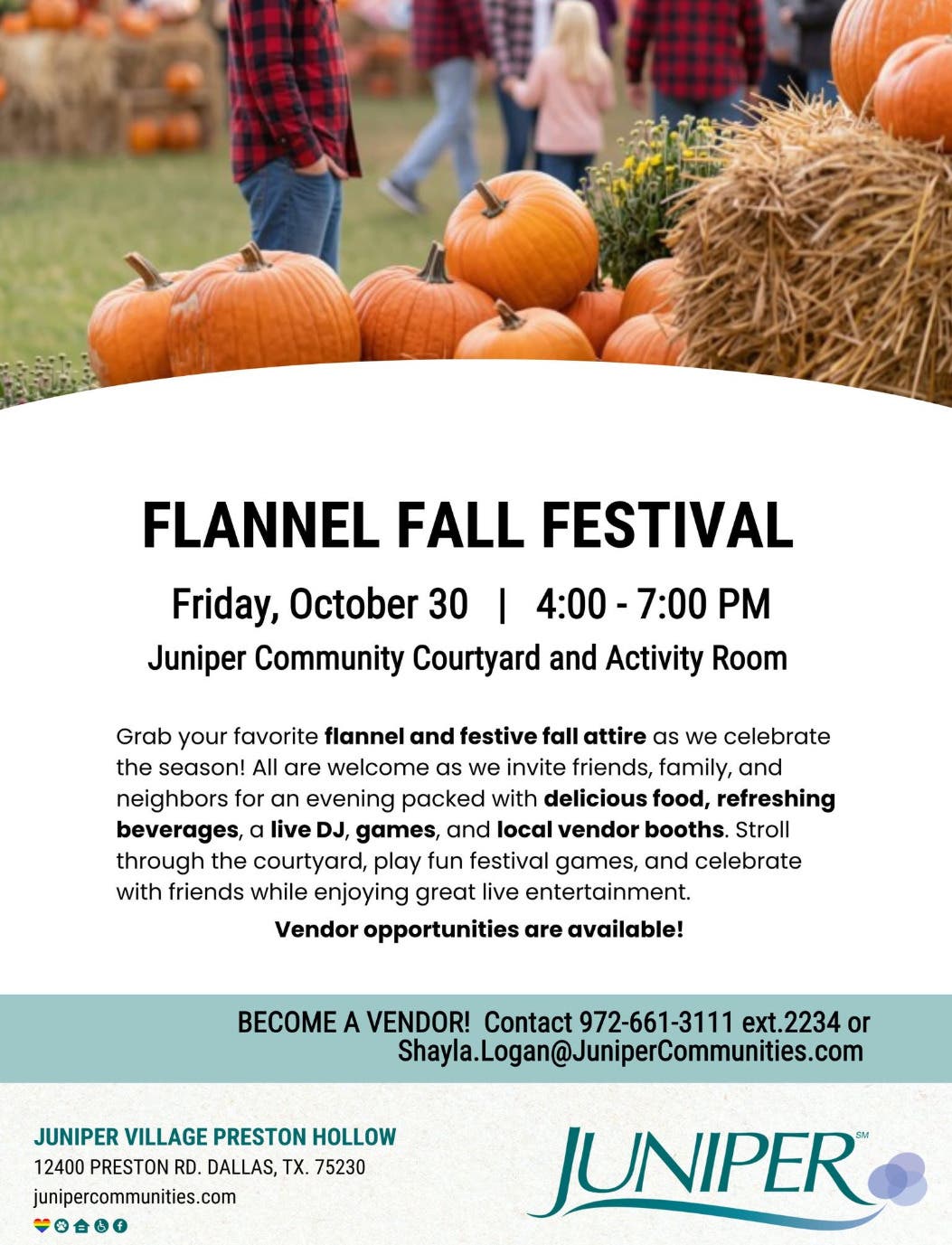 Fall Festival at Juniper Village at Preston Hollow!