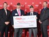 Pictured from left is The Nash Assistant General Manager Aaron Feinberg, James E. Coffey American Legion Post 3 Commander Sanders Silvagni, Adjutant Donald Vincent and The Nash Director of Security Robert Page.