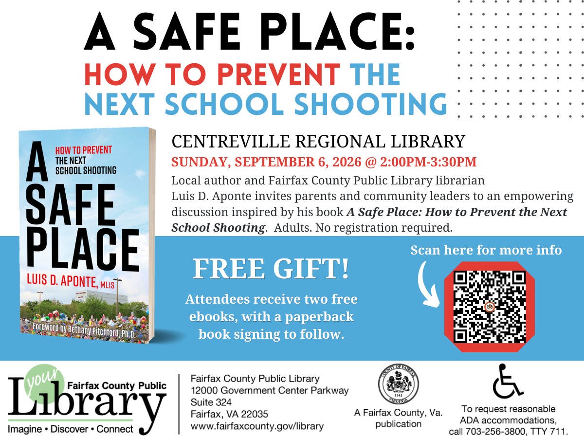 A Safe Place: How to Prevent the Next School Shooting by local author Luis D. Aponte
