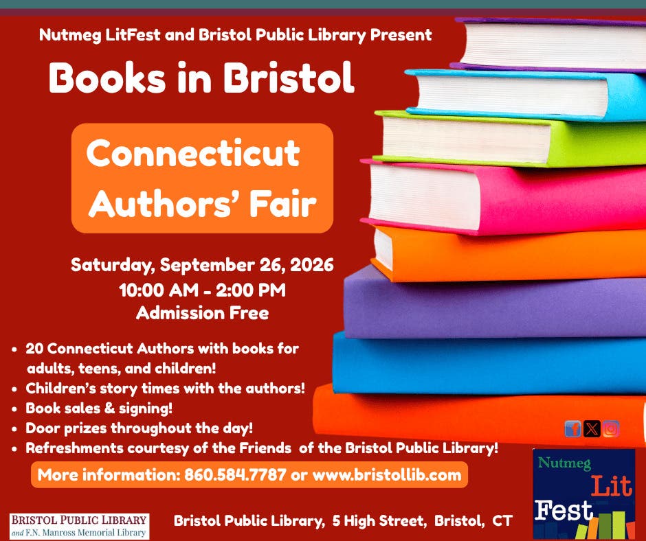 Nutmeg Lit Fest: Books in Bristol CT Authors’ Fair
