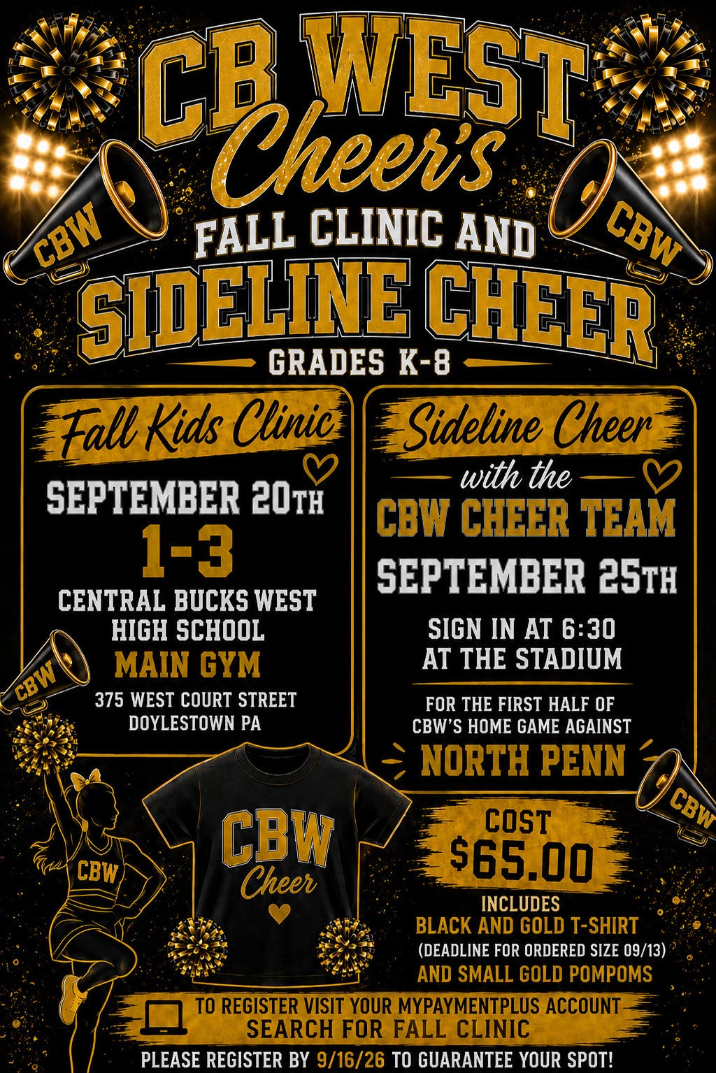 Cb West Cheer's Fall Clinic And Sideline Cheer