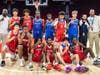 Standout All-Star Championship Performance: Players and coaches pose together on the court at Toyota Center