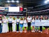 2026 Harmony graduate Keya J. joined fellow STEAM Scholarship winners on the field at Daikin Park, where students were celebrated for their achievements and recognized through Daikin’s Most Valuable STEAM Scholarship program.
