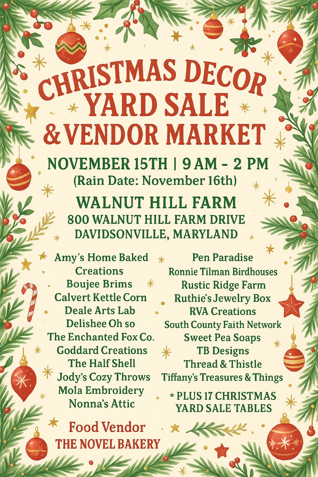 Christmas Decor Yard Sale & Vendor Market
