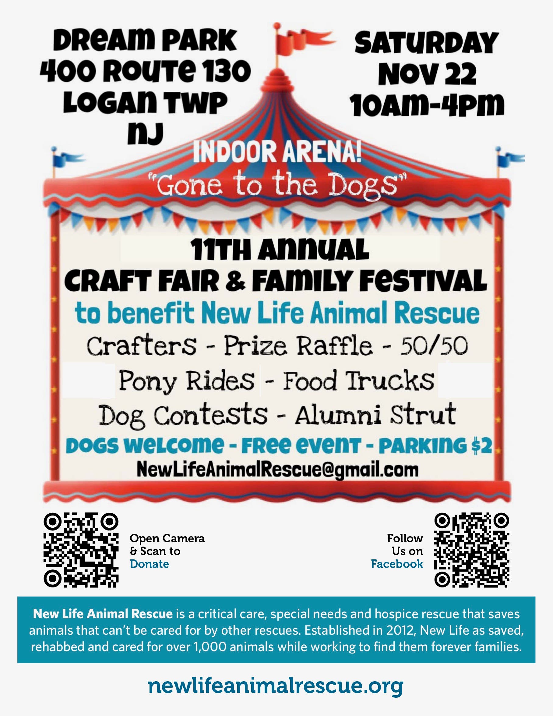 New Life Animal Rescue’s 11th Annual Craft Fair & Family Festival