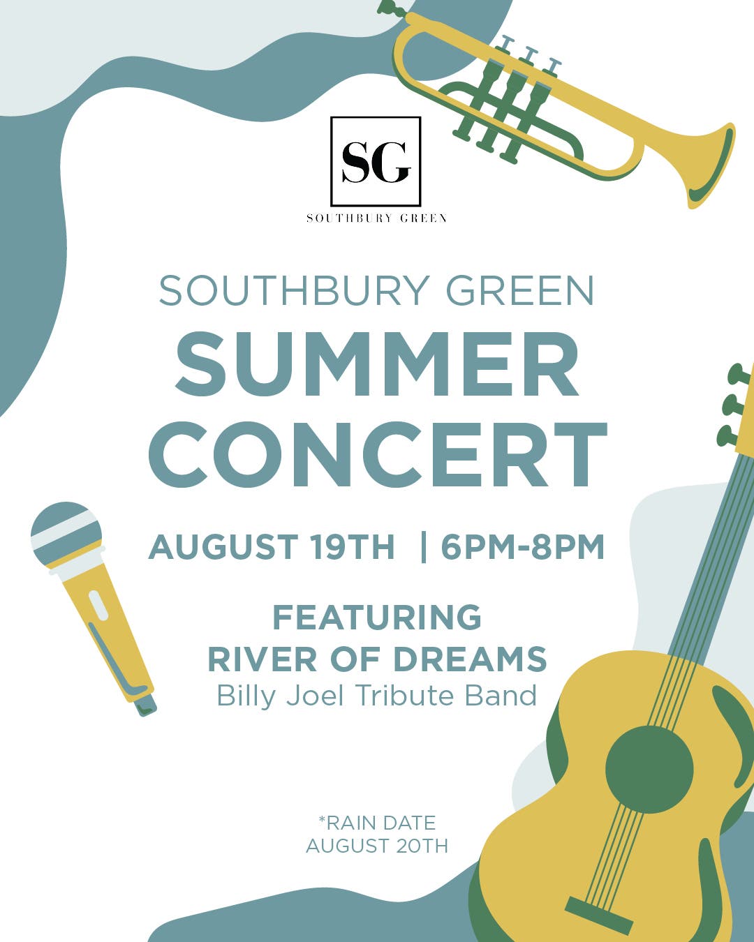 Southbury Green Free Summer Concert Featuring River of Dreams Billy Joel Tribute Band
