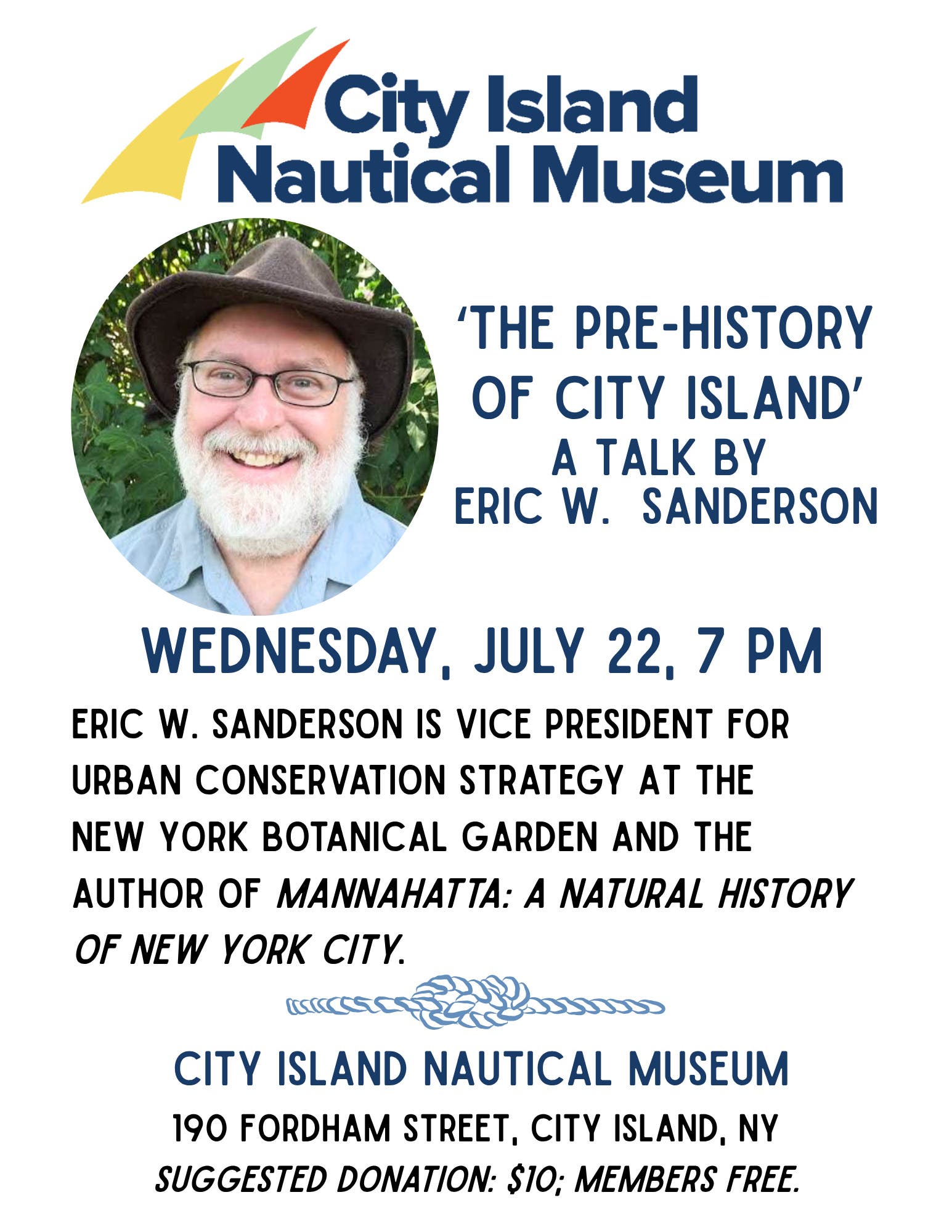 'The Pre-History of City Island' A Talk by Eric W. Sanderson