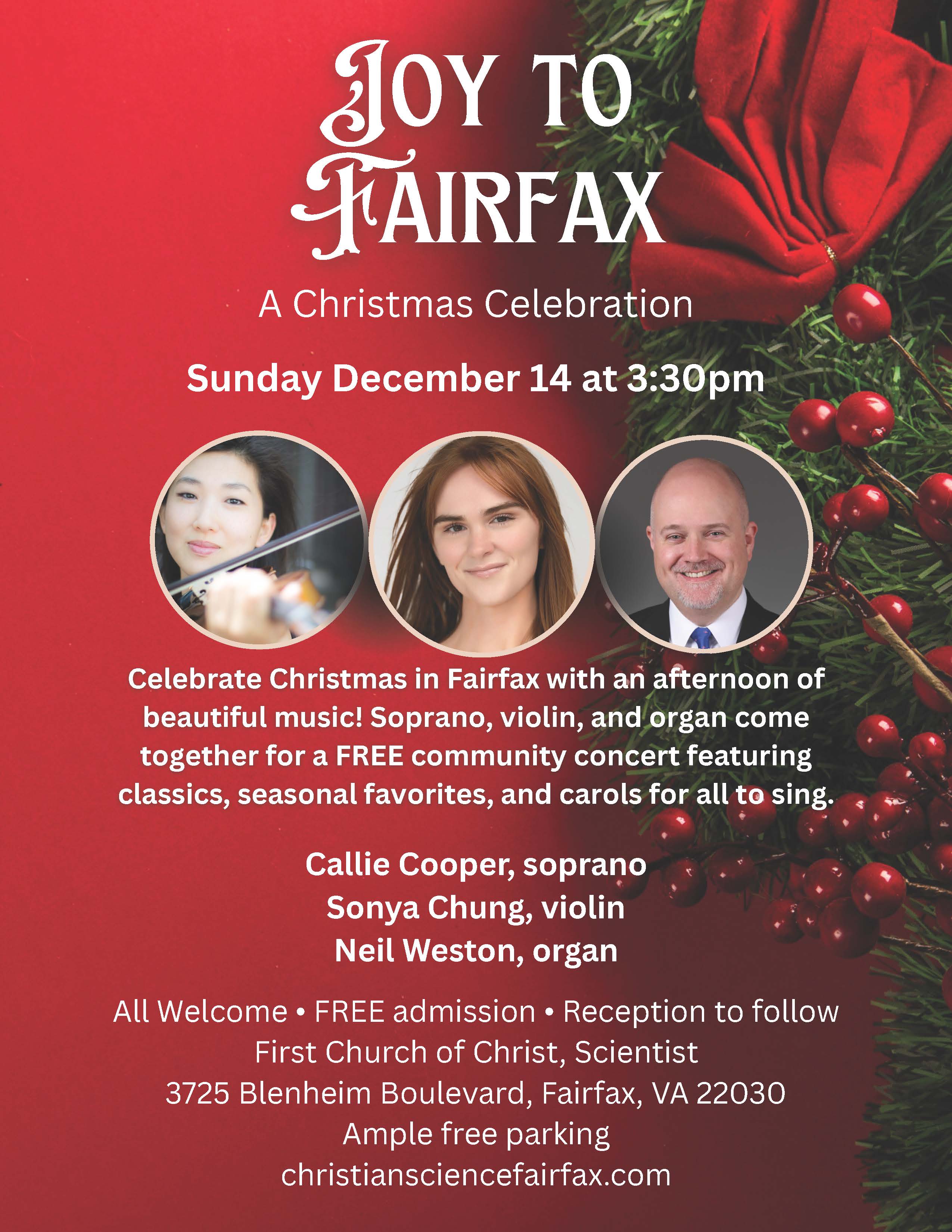 "Joy to Fairfax" A Christmas Celebration