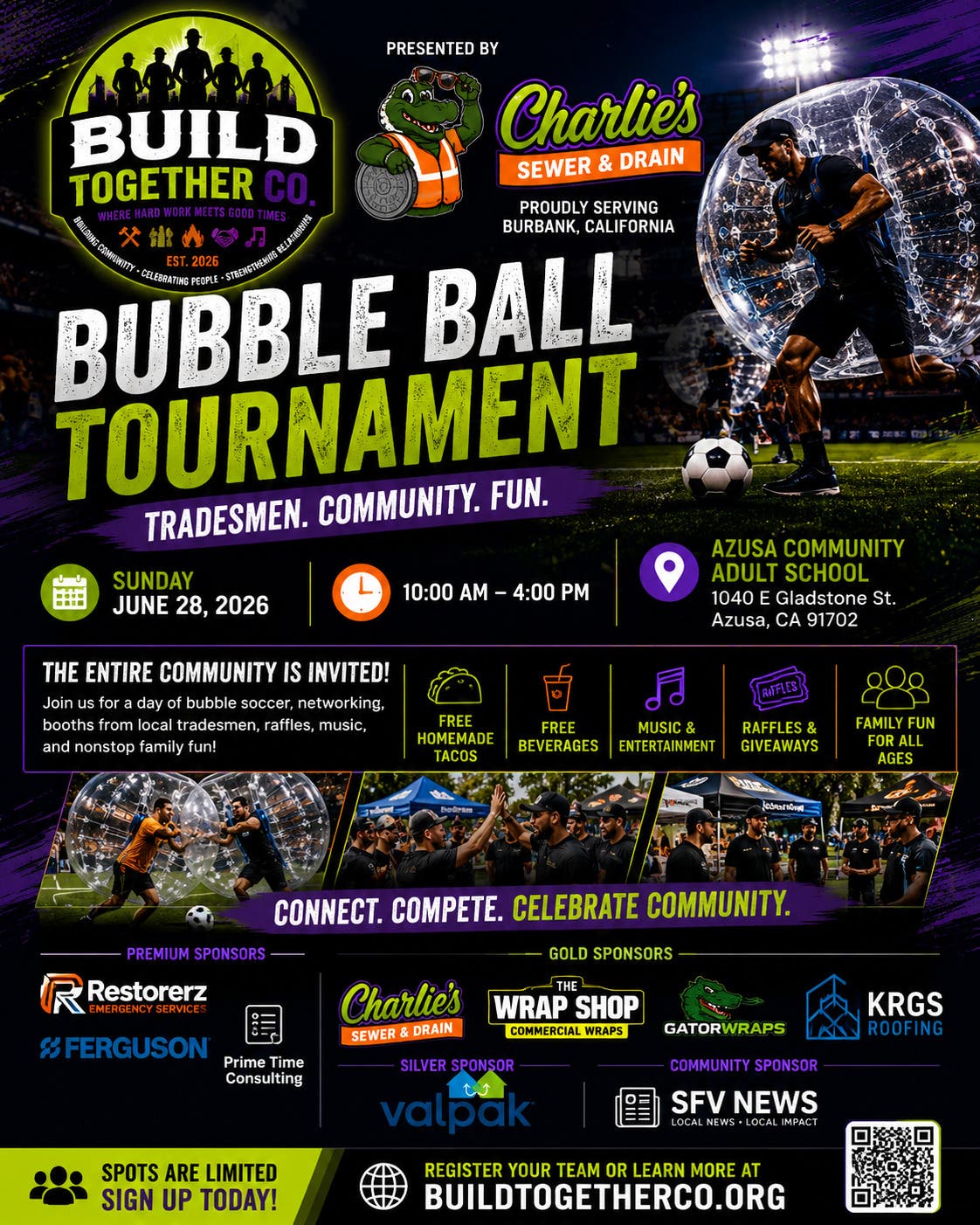 Azusa Community Invited to Bubble Ball Tournament Featuring $2,000 Grand Prize and Free Tacos