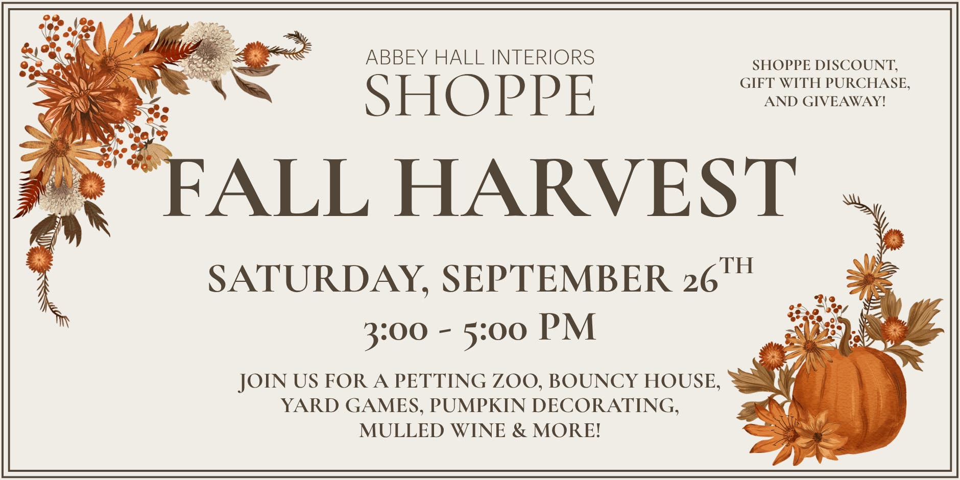 Fall Harvest at Abbey Hall Shoppe