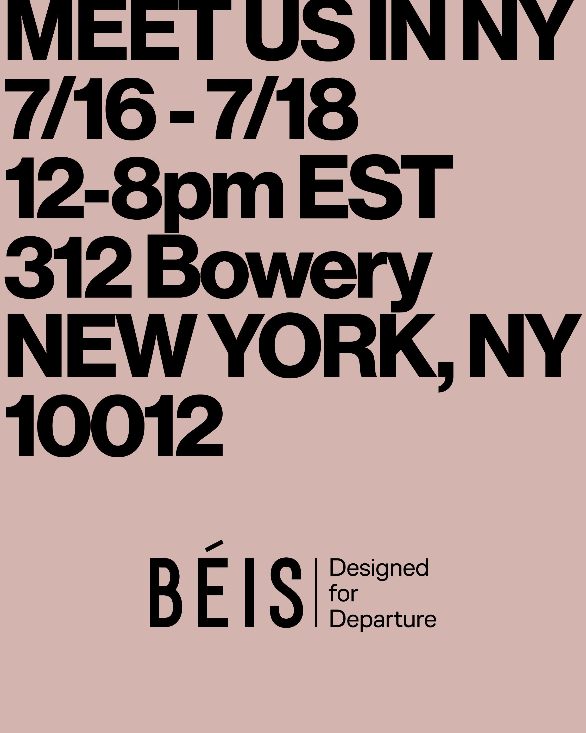 July 16: A BÉIS Exhibition: Designed for Departure