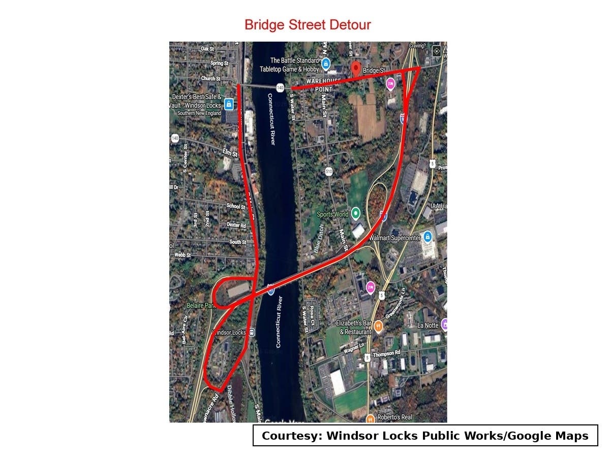 A key Connecticut River crossing in Windsor Locks will close for a full weekend while crews complete work tied to an Amtrak railroad project.
