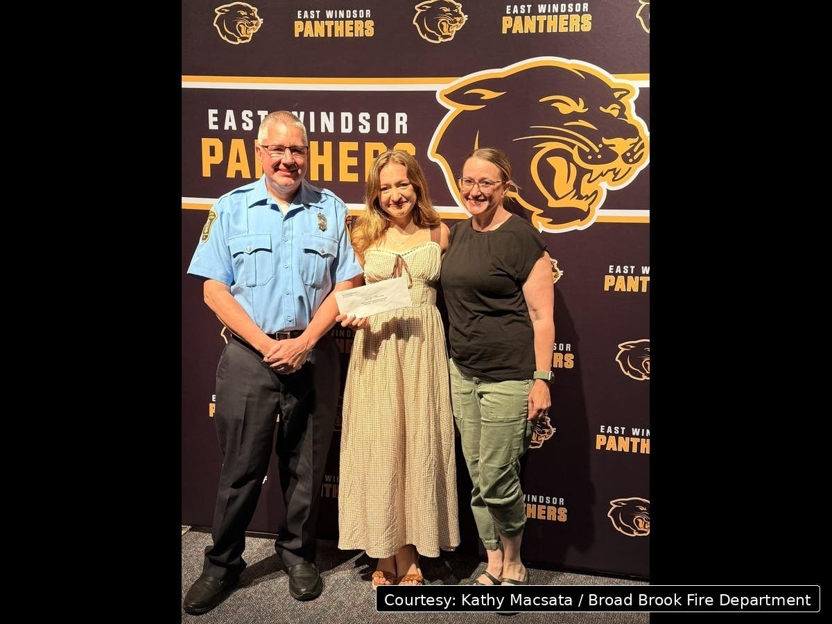 A local graduating senior was recognized by the Broad Brook Fire Department with two scholarships this year.