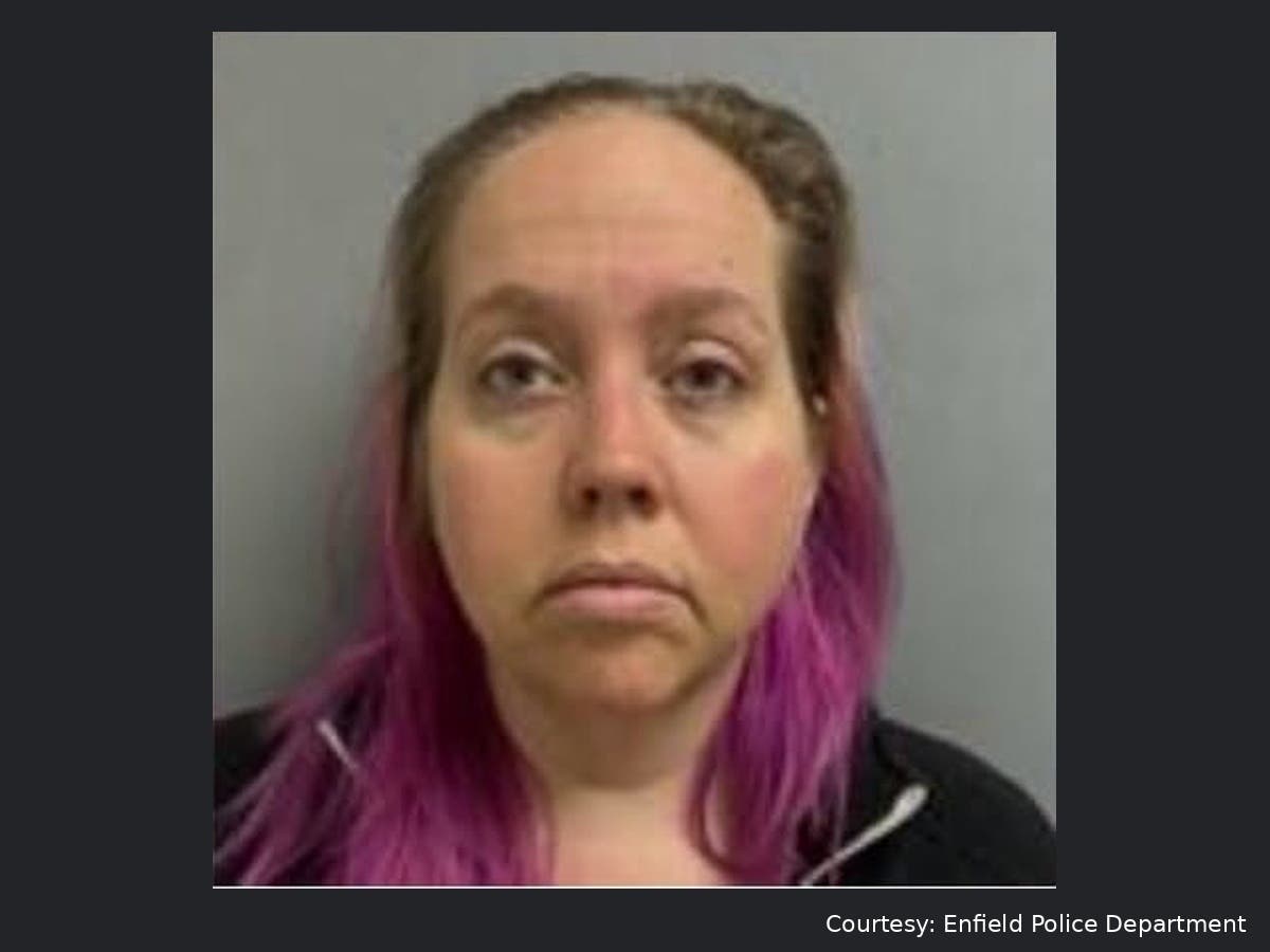 Melanie Federline, 39, was arrested Friday and charged with risk of injury to a child, according to Enfield police.