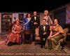 Several cast of Blithe Spirit at The Little Theatre of Alexandria: (Left to right seated) Eleanore Tapscott, Eric Kennedy, and Sarah Crusenza. (Standing left to right) Raeanna Nicole Larson, Cameron McBride and Katie Weigl.