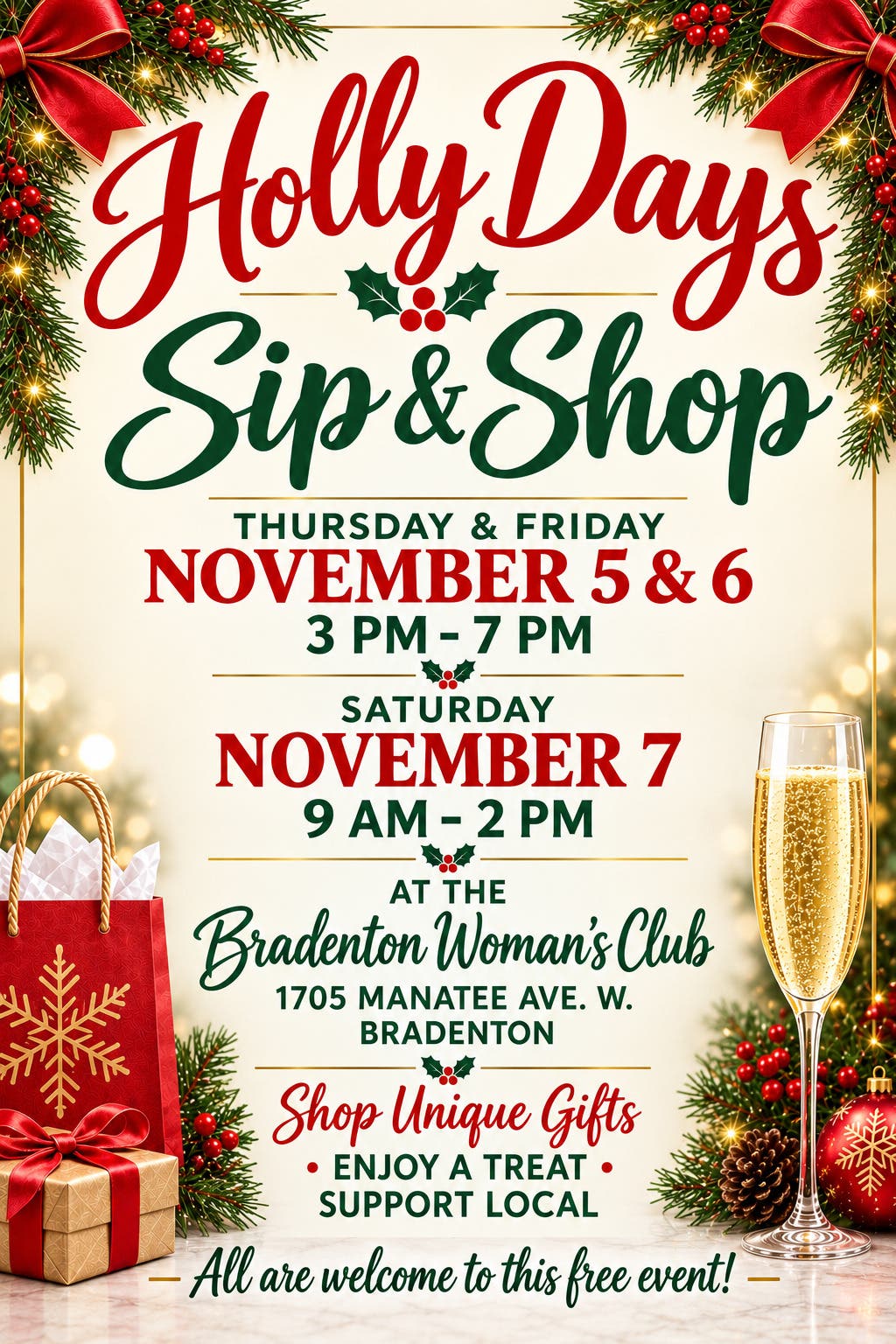 Holly Days Sip & Shop