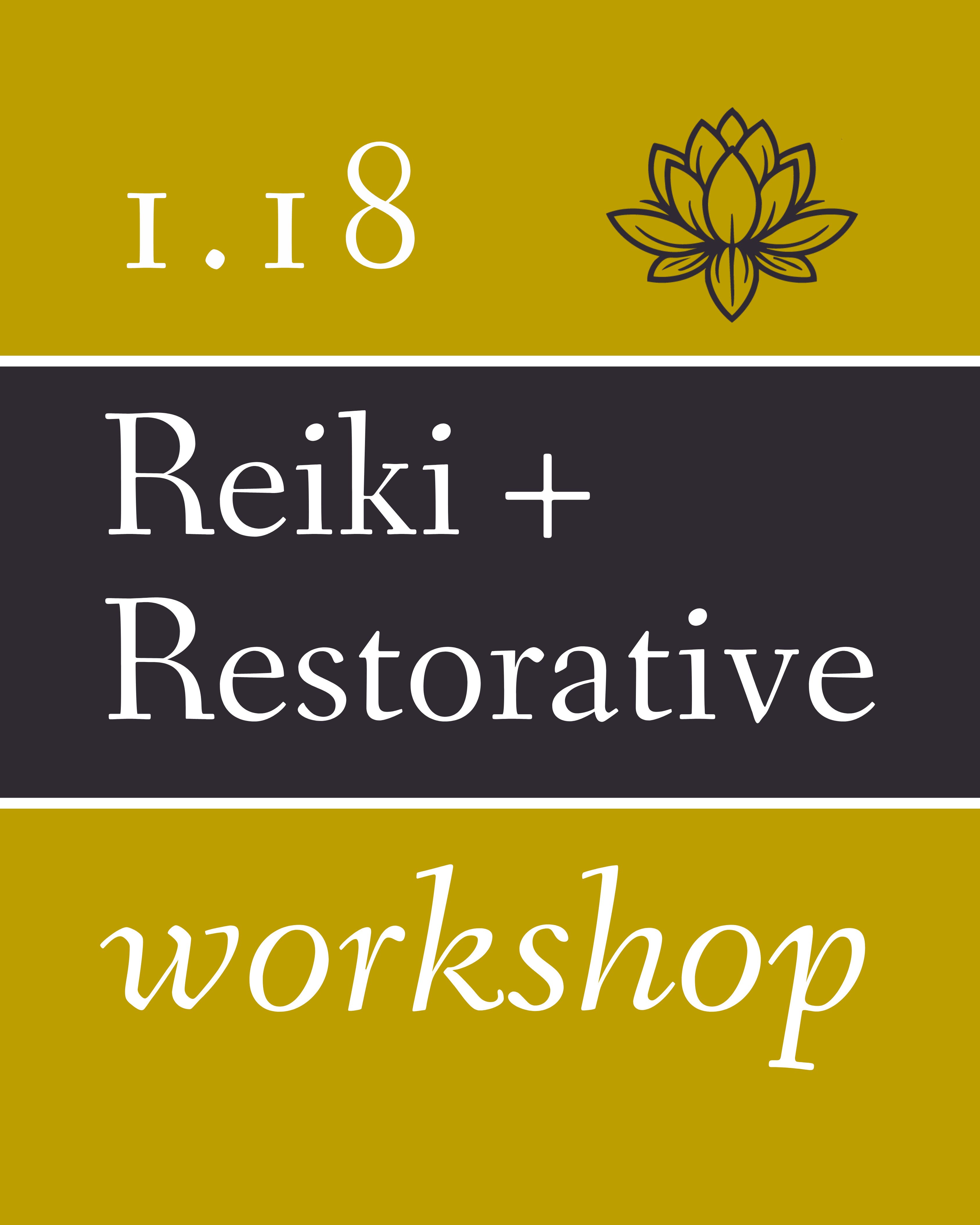 H Jan Reki Jan 18 | Reiki + Restorative Workshop | Castle Shannon, PA Patch